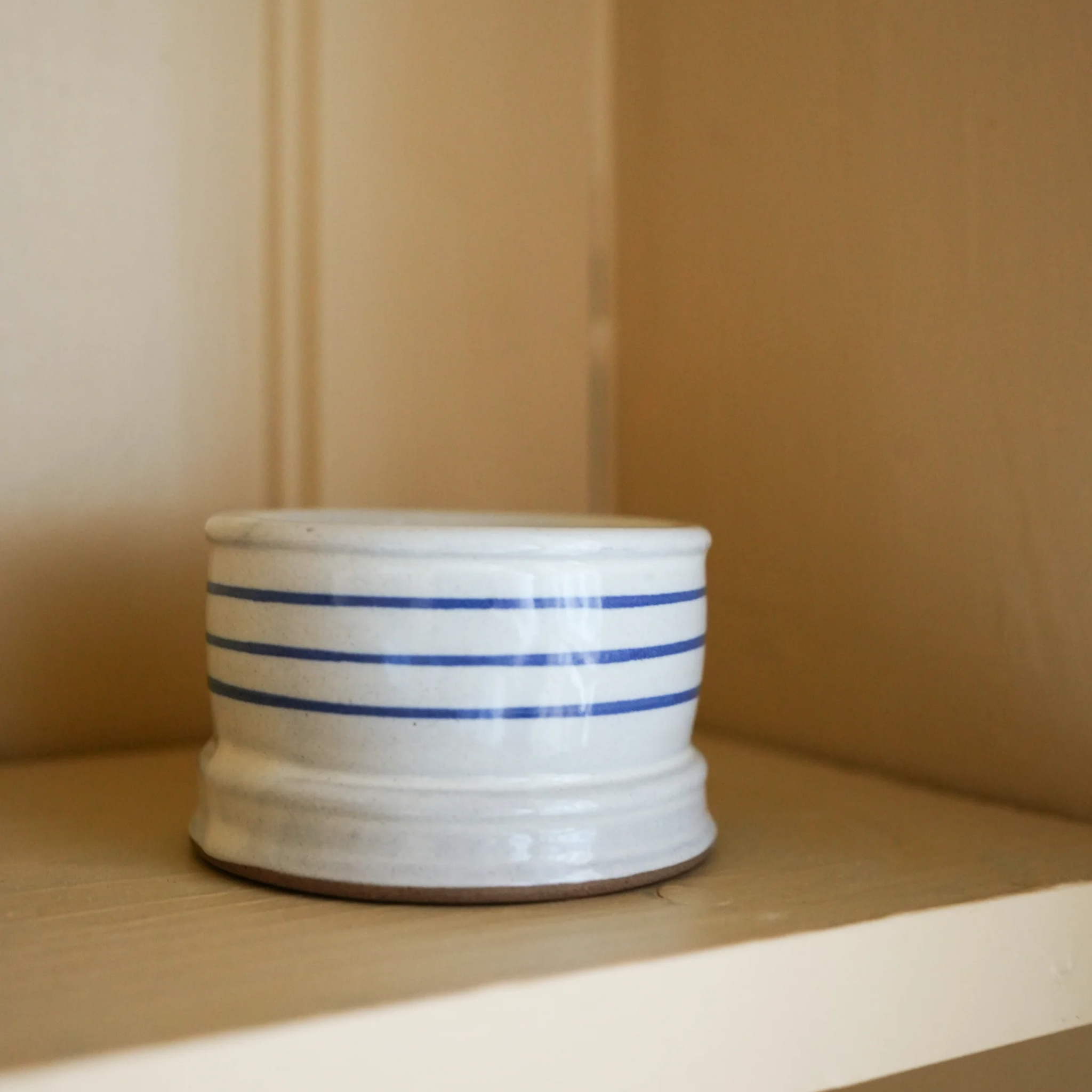Hand Painted Breton Stripe Tea Light/Dip Bowl | Ink