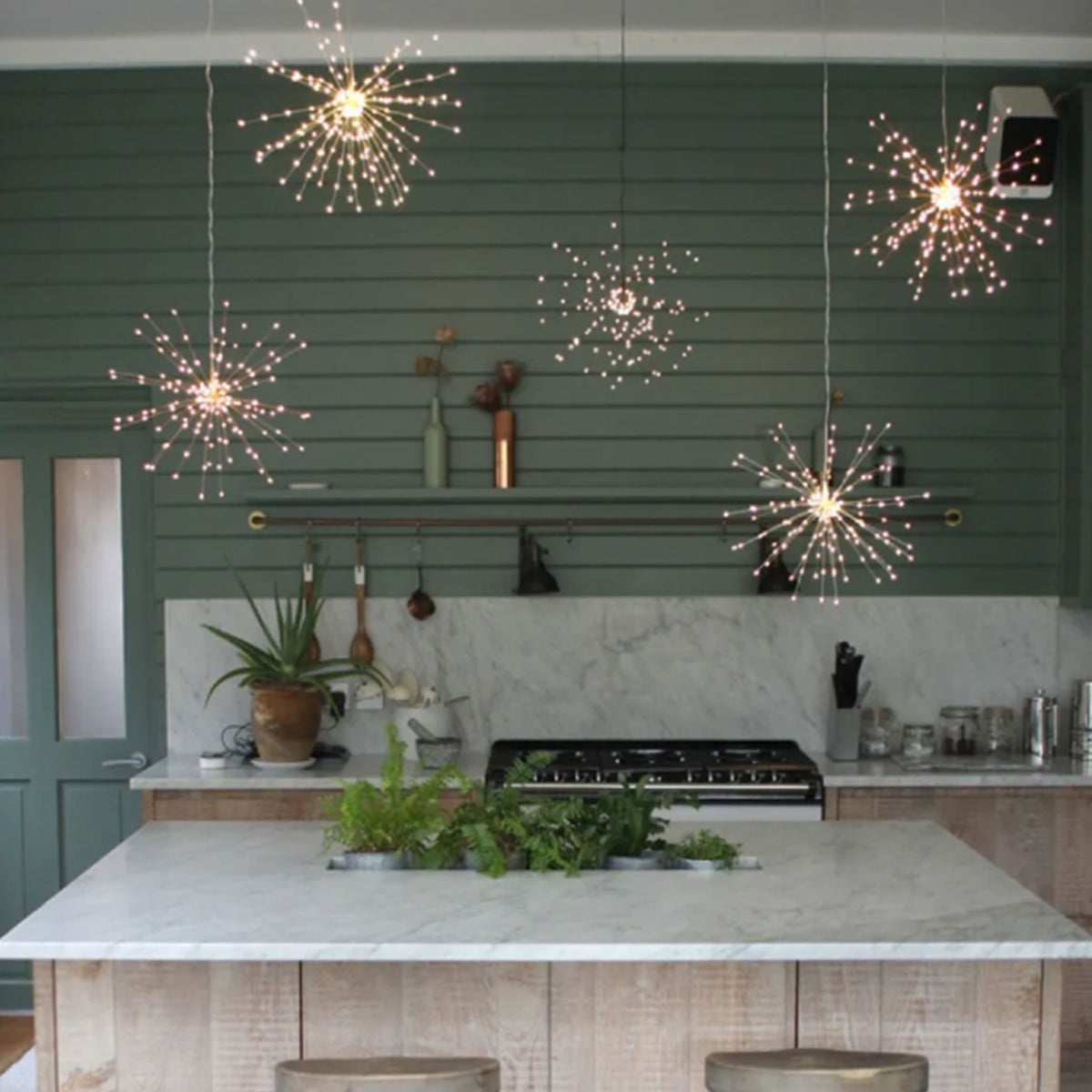 Hanging Starburst Copper Light | 50cm