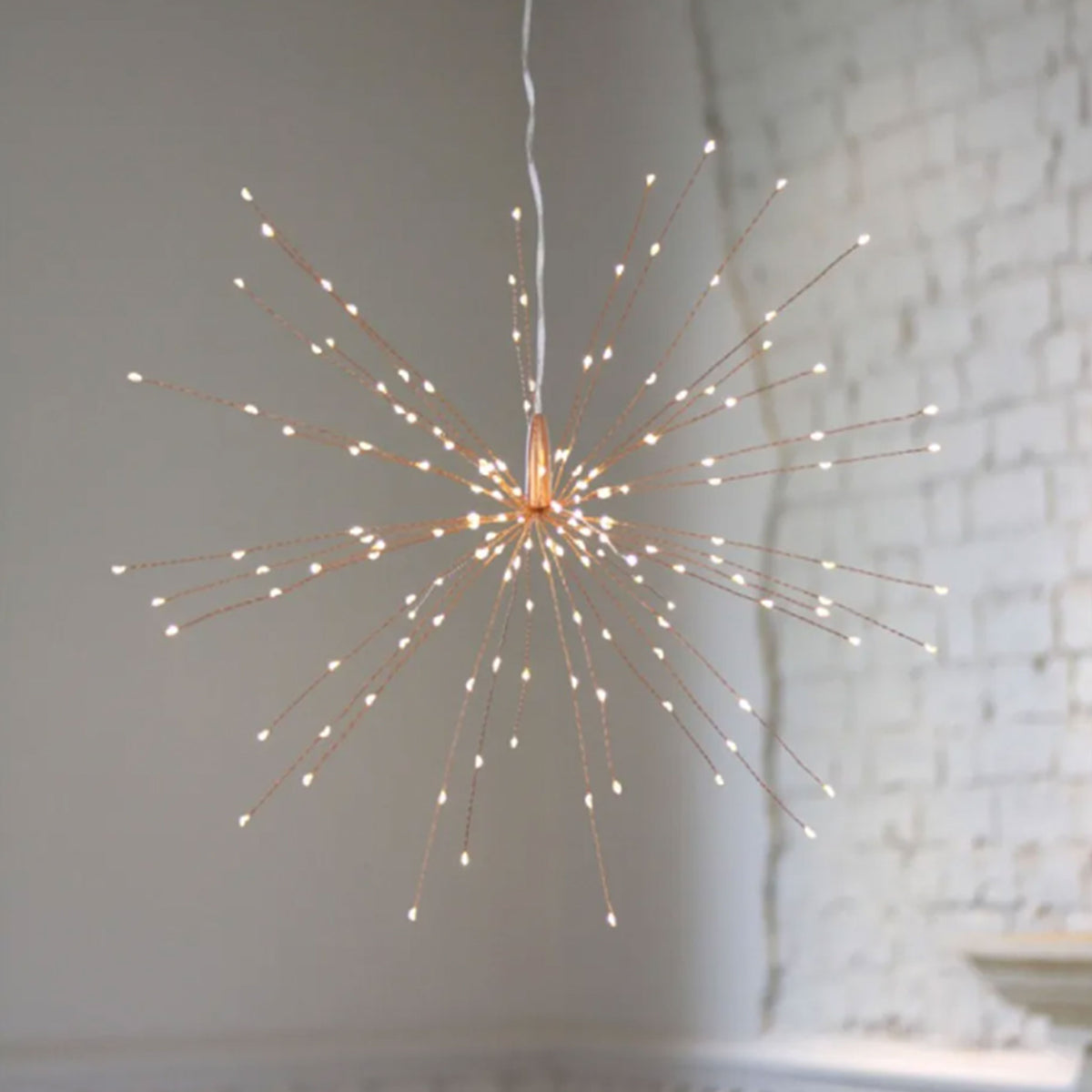 Hanging Starburst Copper Light | 50cm
