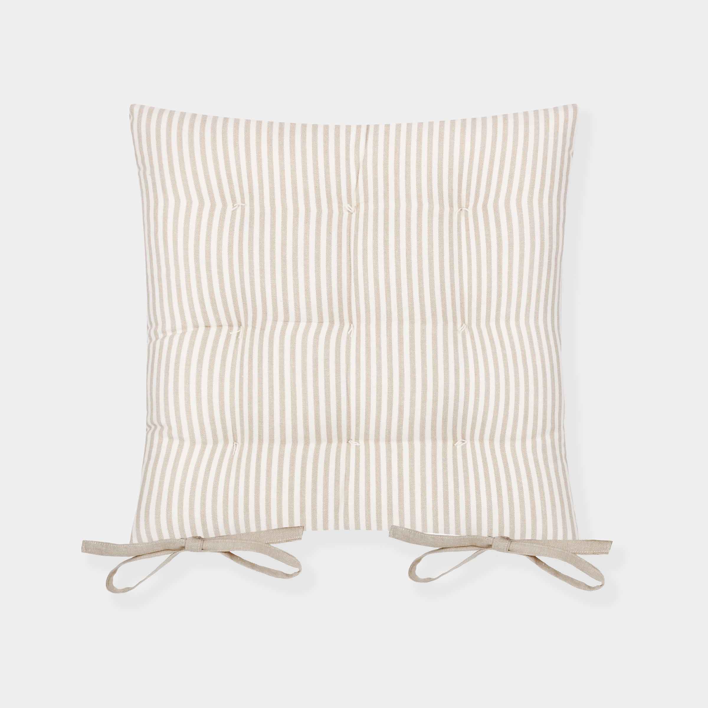 Hayle Striped Seat Pad | Set of 2 | Natural