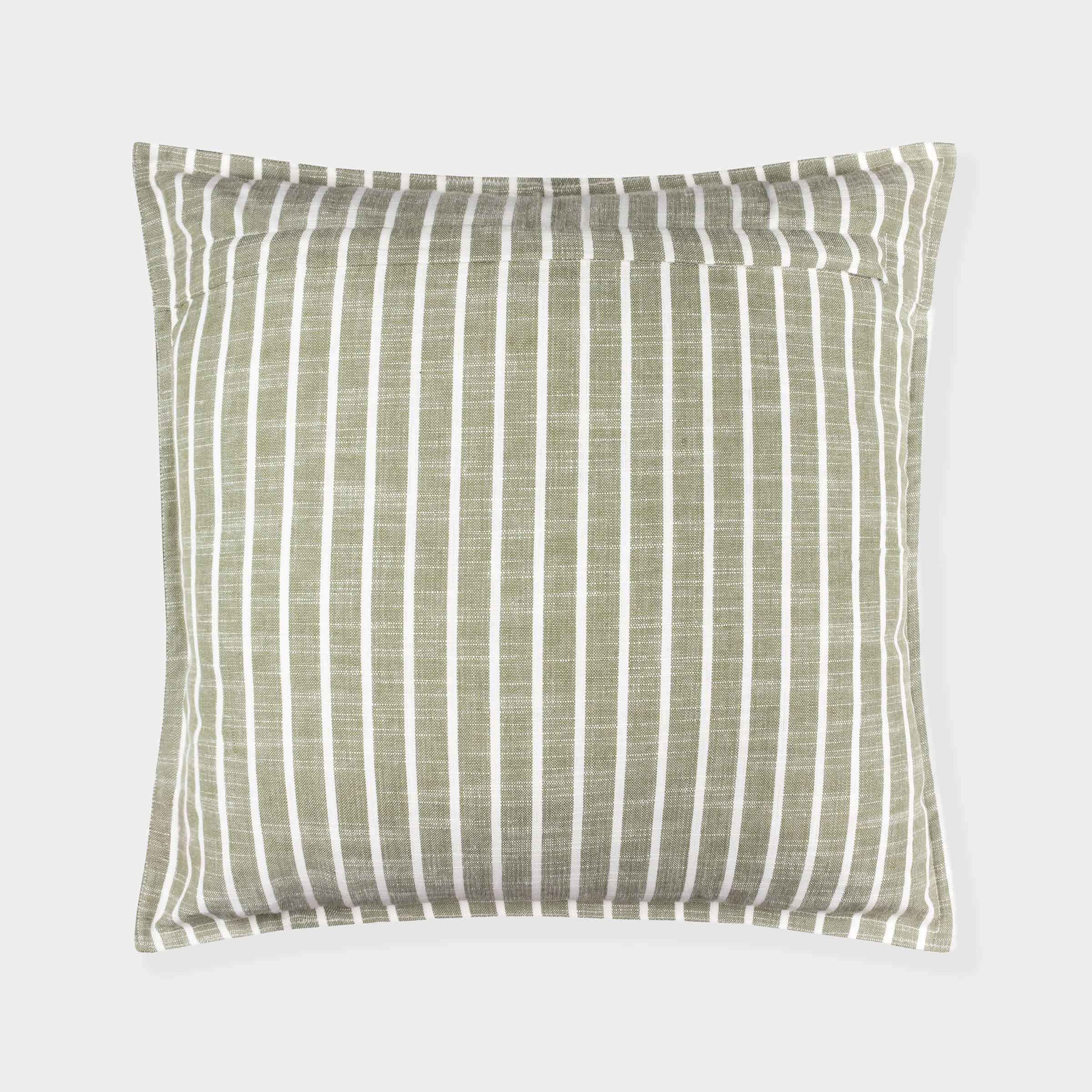 Hessle Stripe Outdoor Cushion I Eucalyptus