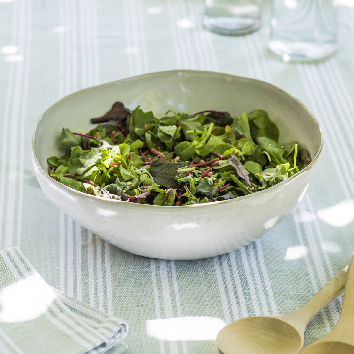 Ithaca Ceramic Salad Bowl - White