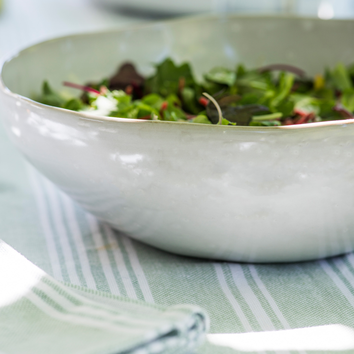 Ithaca Ceramic Salad Bowl - White