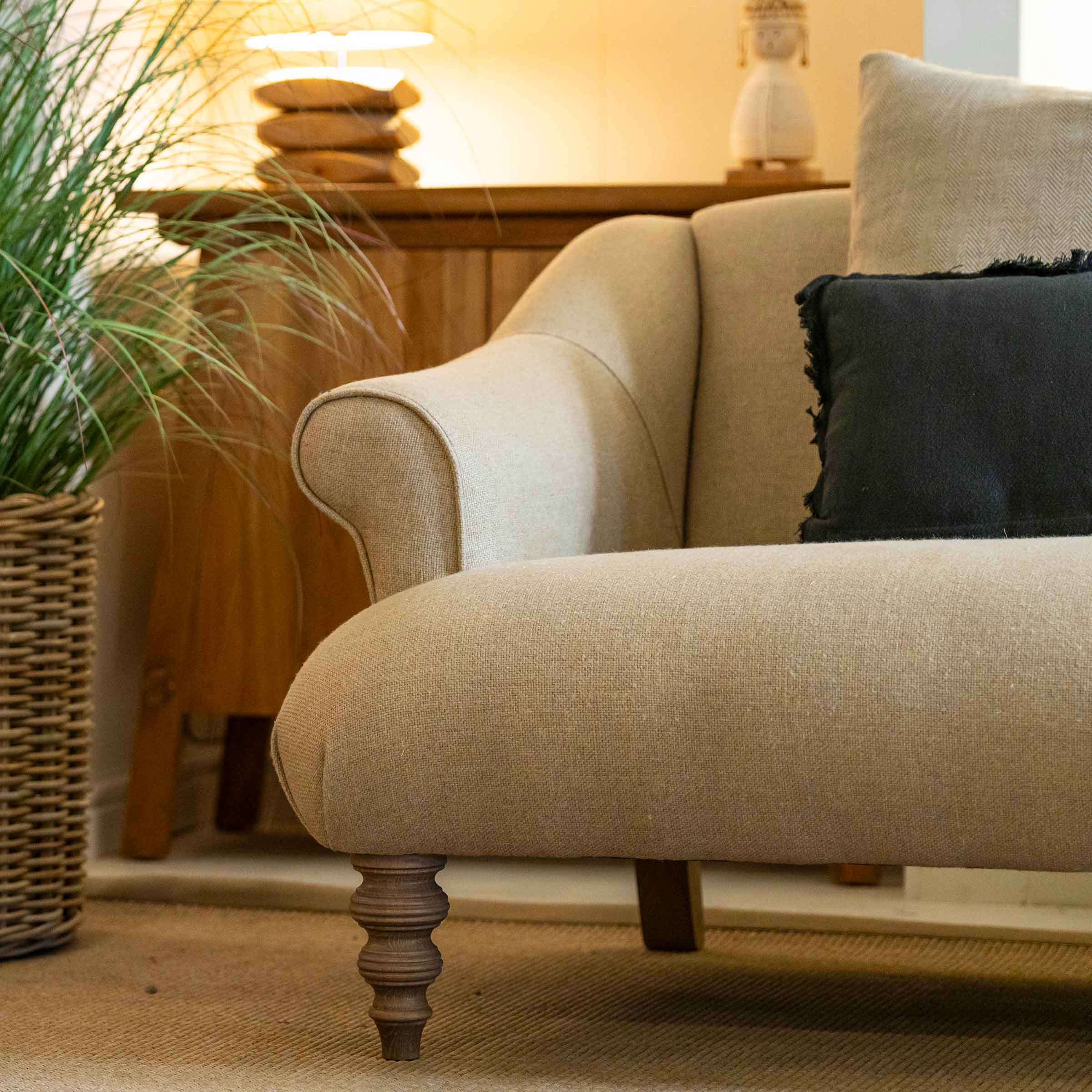Oxey Midi Sofa | Mountain Linen Flax (F5)