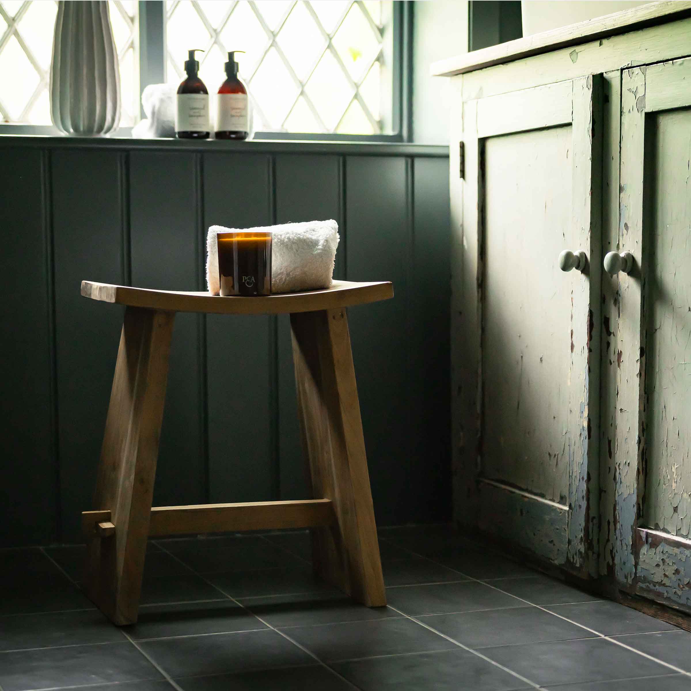 Zen Reclaimed Teak Stool | Rustic Wooden Stool | BluBambu