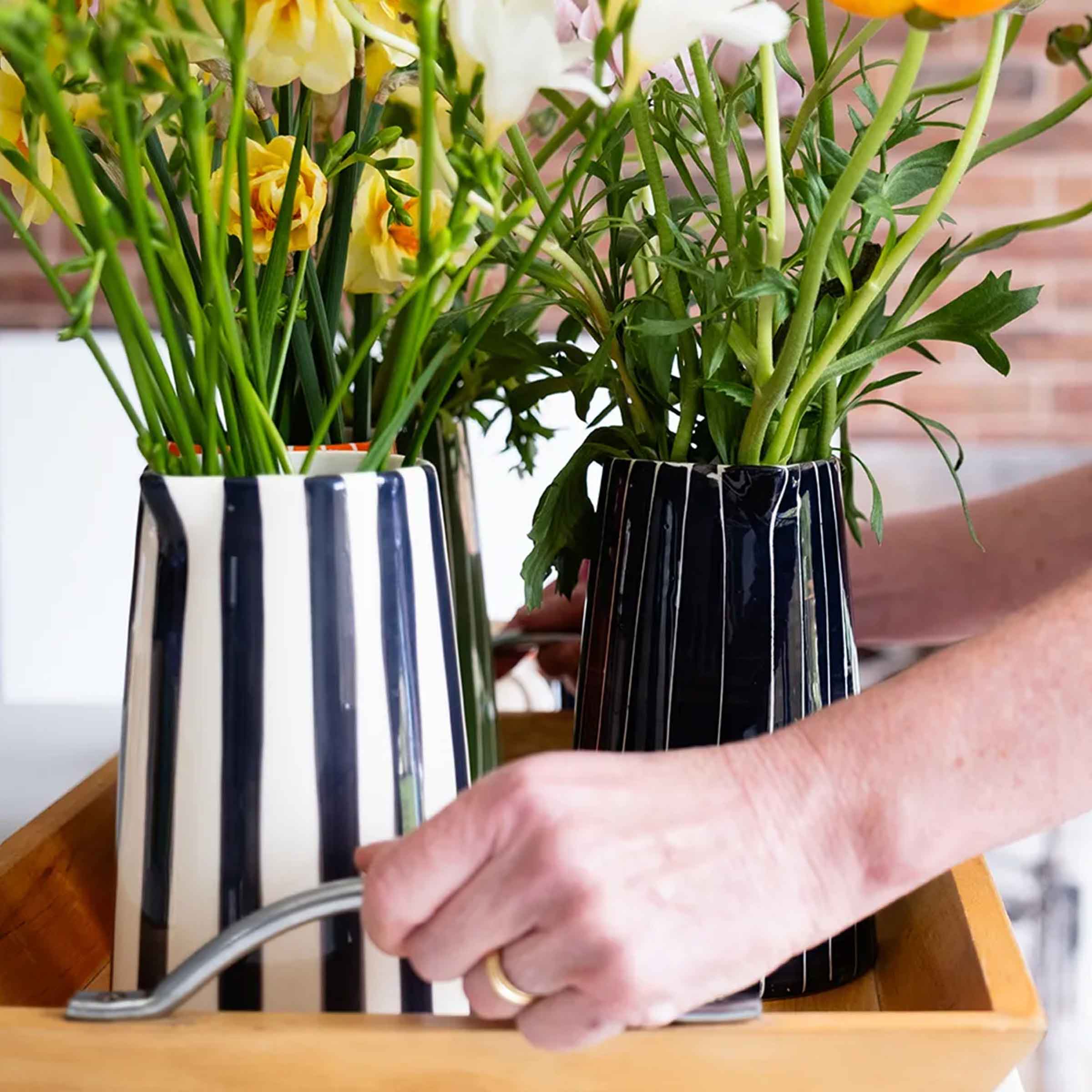 Large Candy Stripe Jug | Graphite