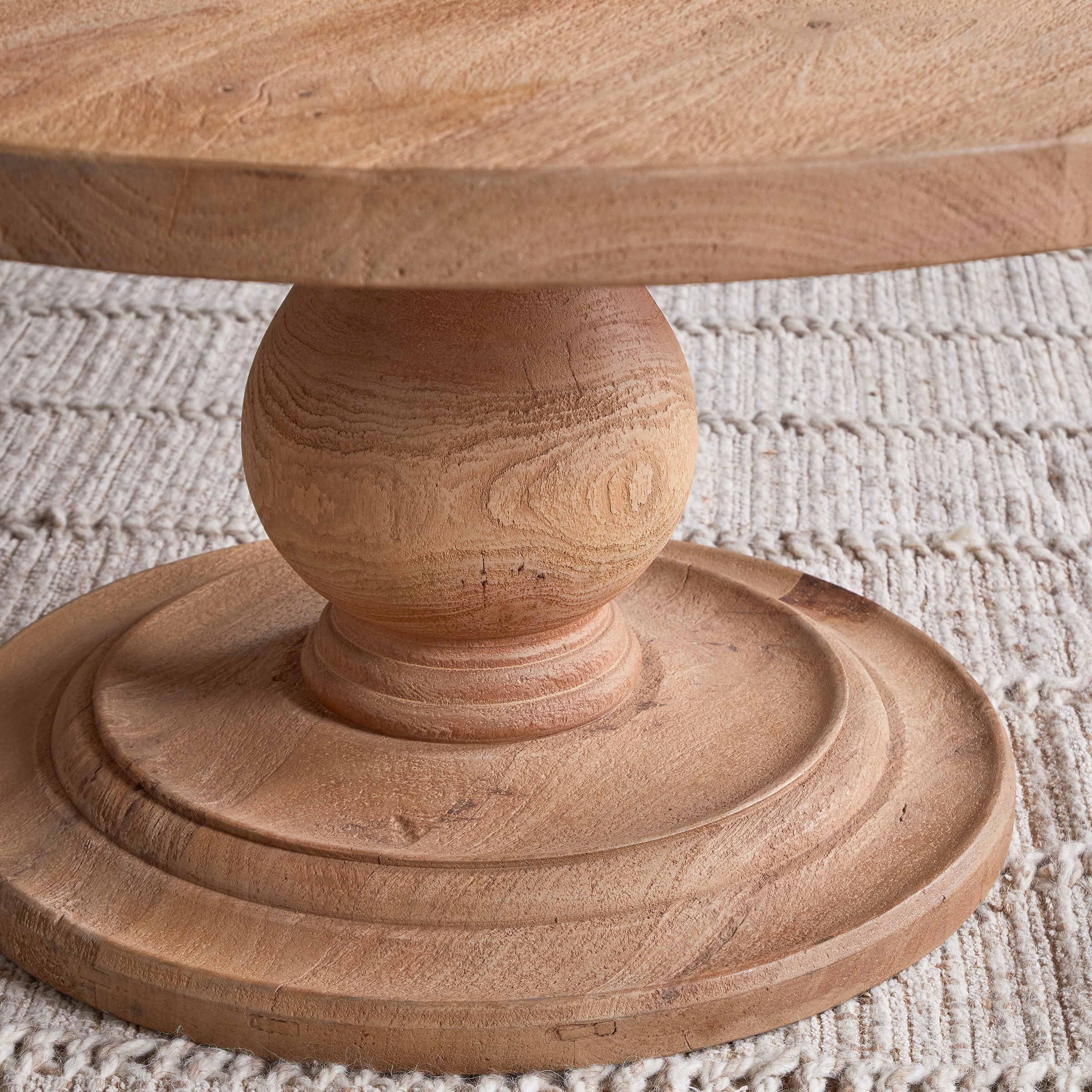 Manta Round Carved  Coffee Table