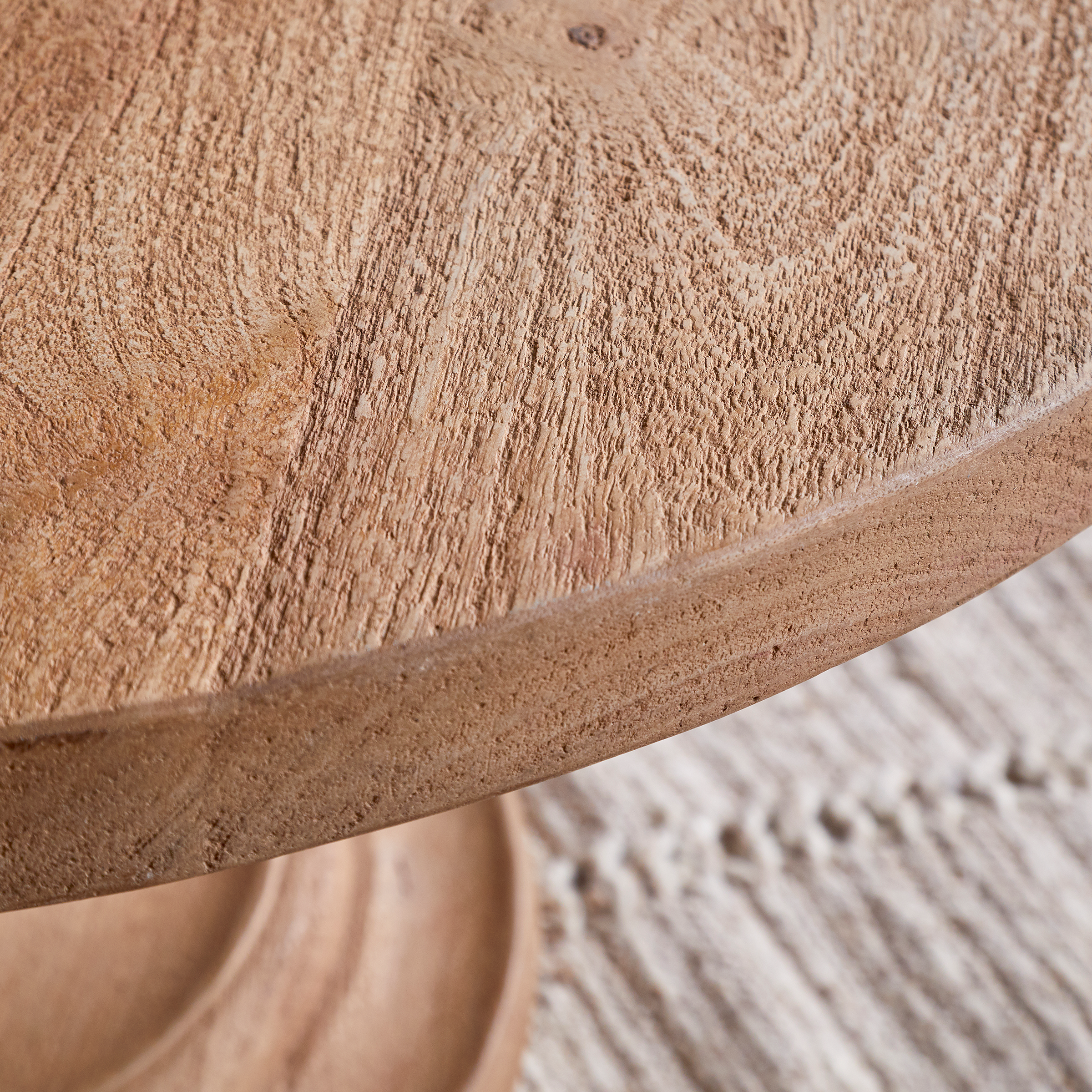 Manta Round Carved  Coffee Table