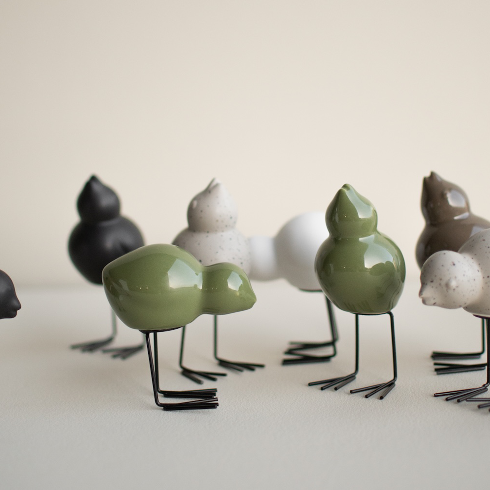 Little Bird | Shiny Green | Set of 2