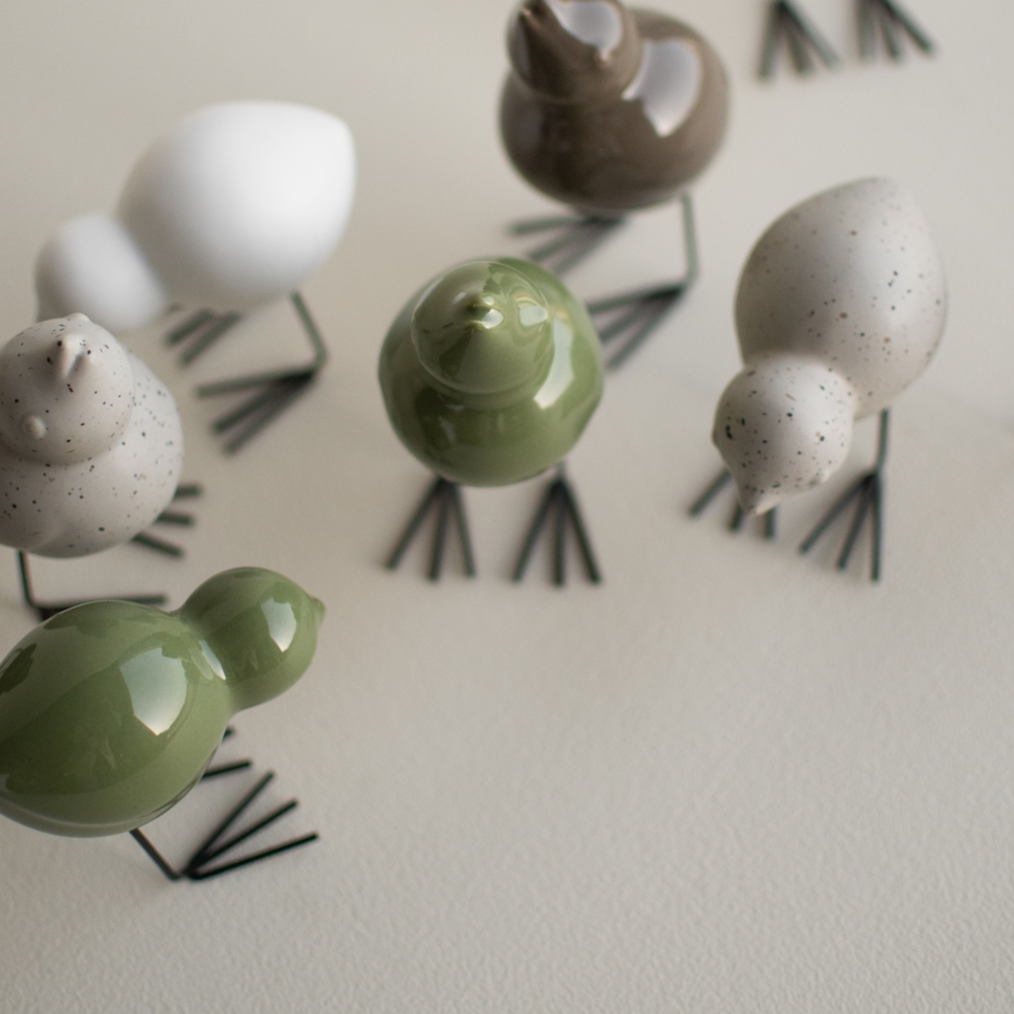 Little Bird | Shiny Green | Set of 2