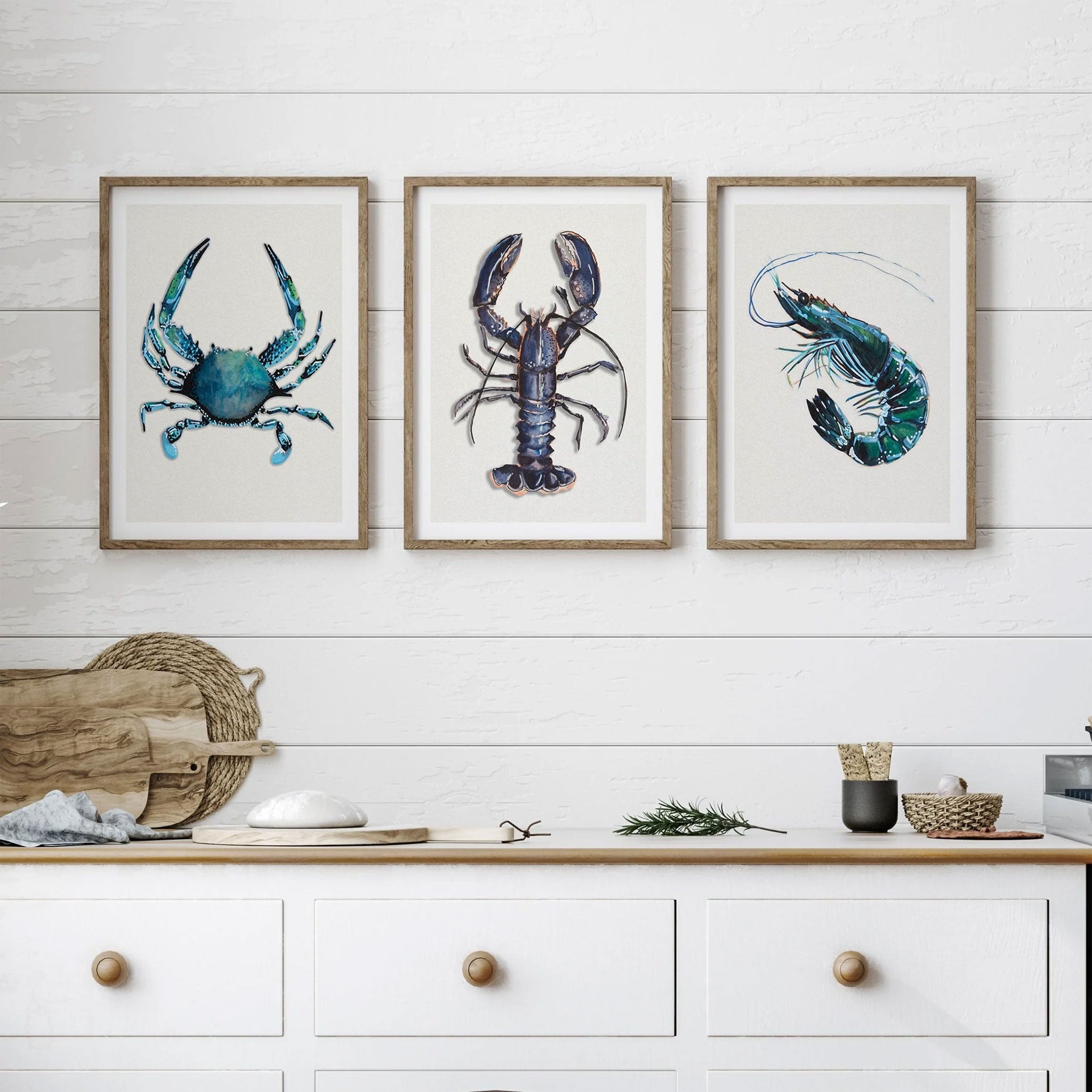 Lobster Watercolour Shellfish Print – BluBambu Living