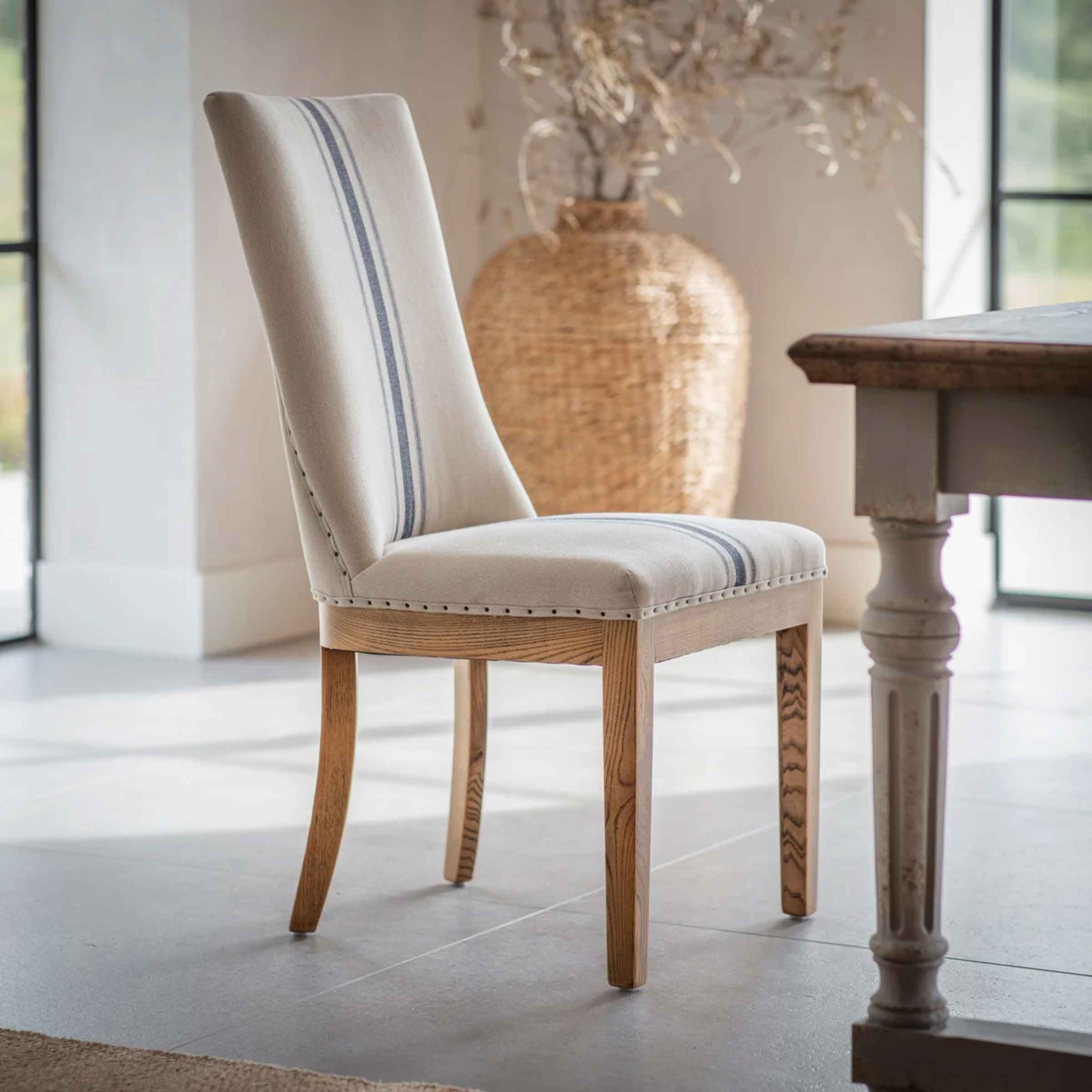 Lovina Blue Stripe Dining Chair