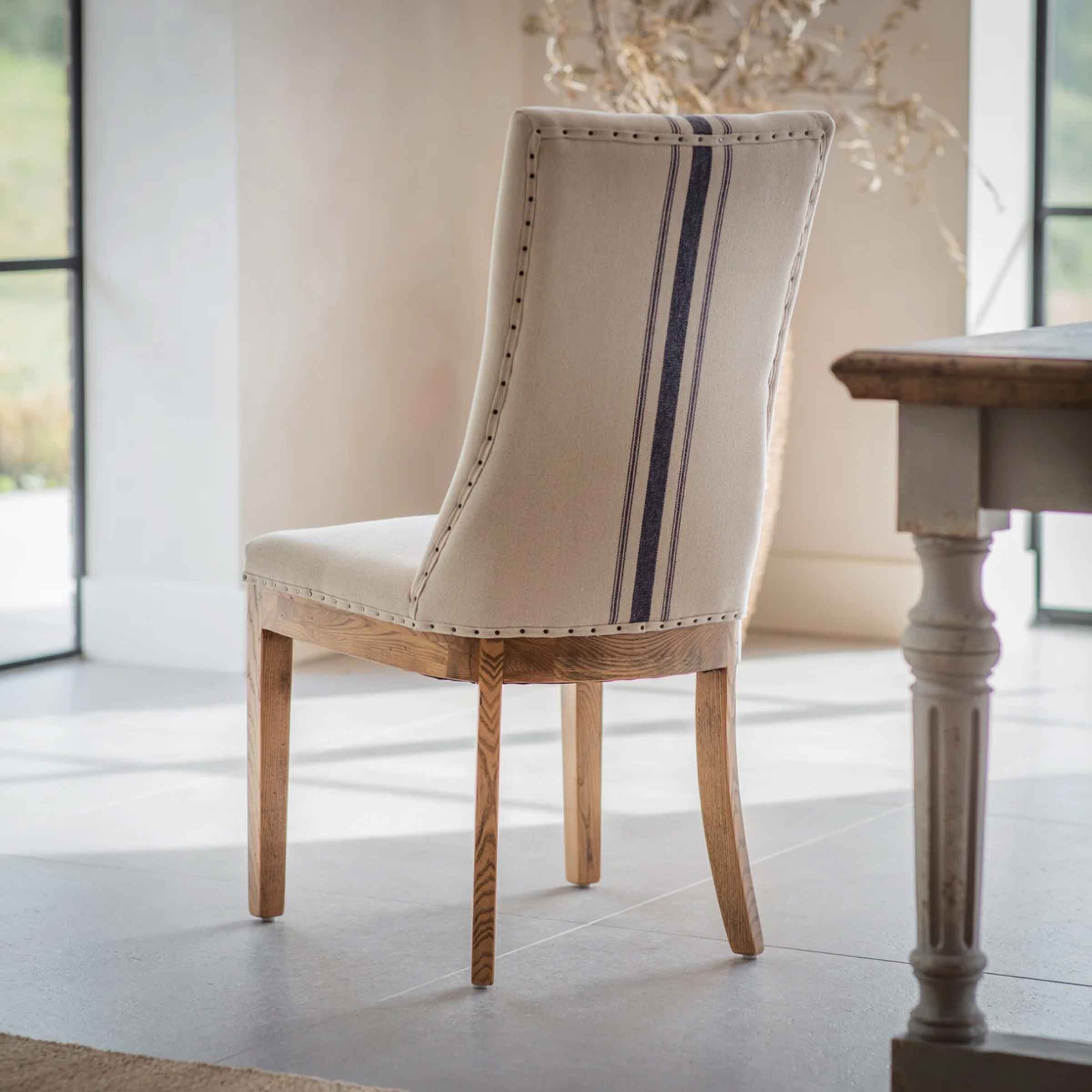 Lovina Blue Stripe Dining Chair