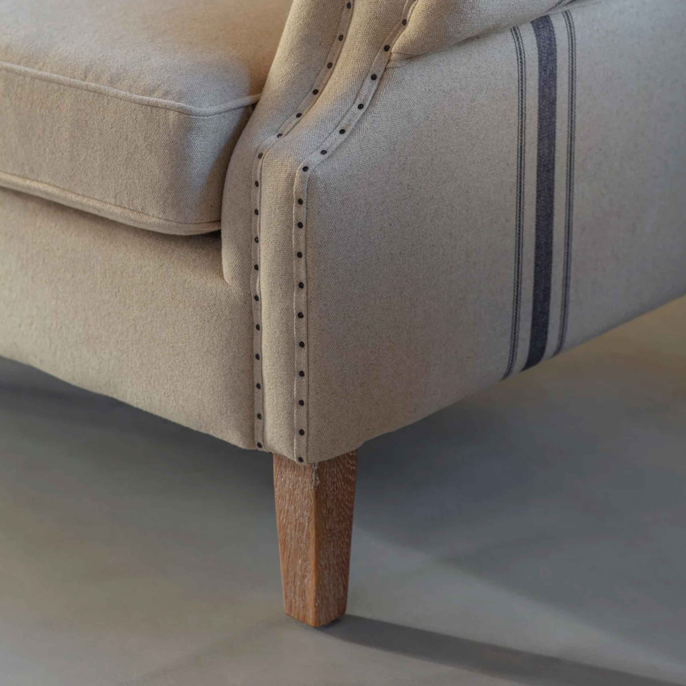 Lovina Blue Striped Loveseat