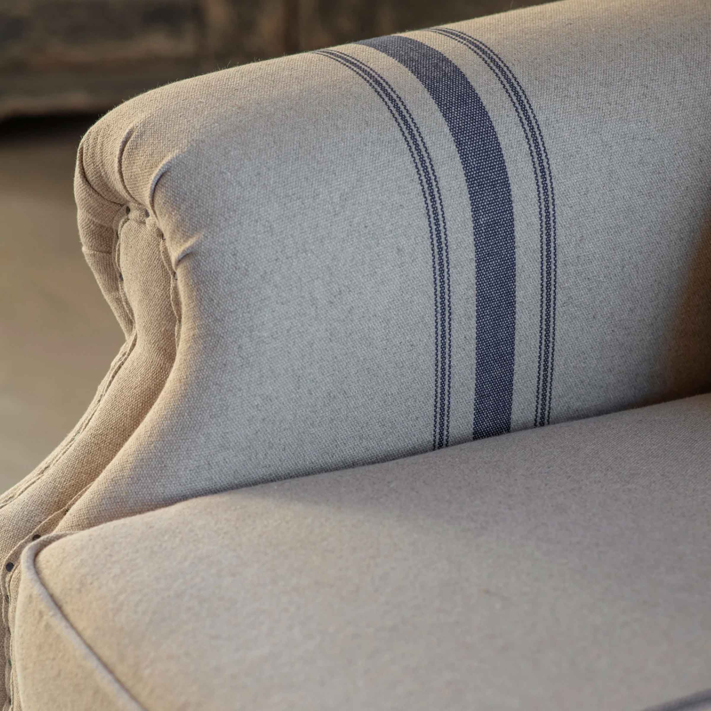 Lovina Blue Striped Loveseat