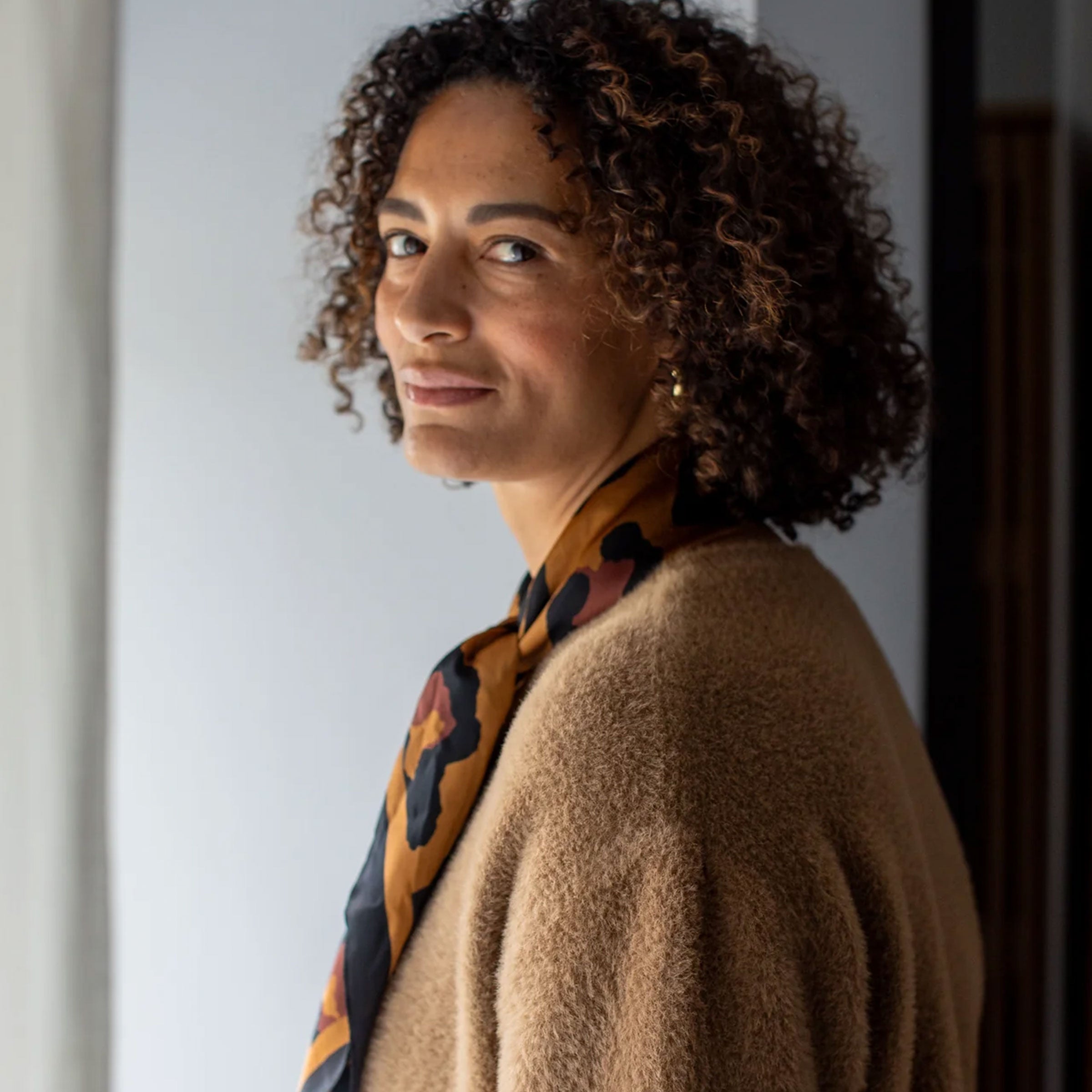 Luna Scarf | Large Leopard Print