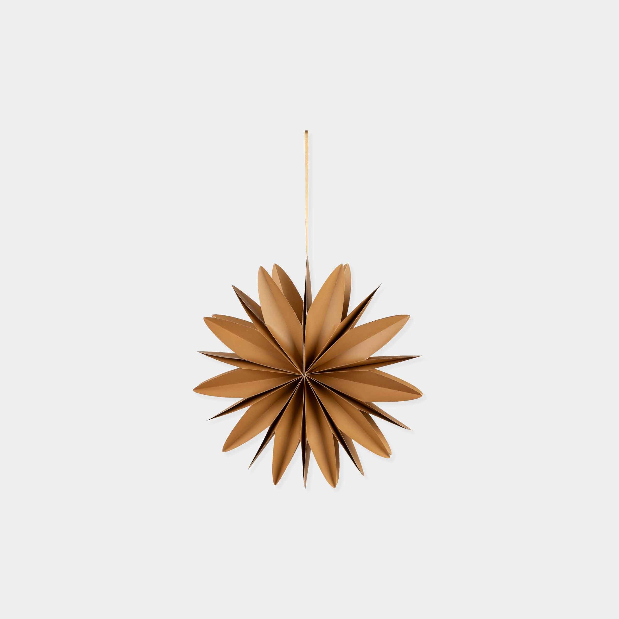 Maddox Christmas Curved Star – Nutmeg Paper Decoration