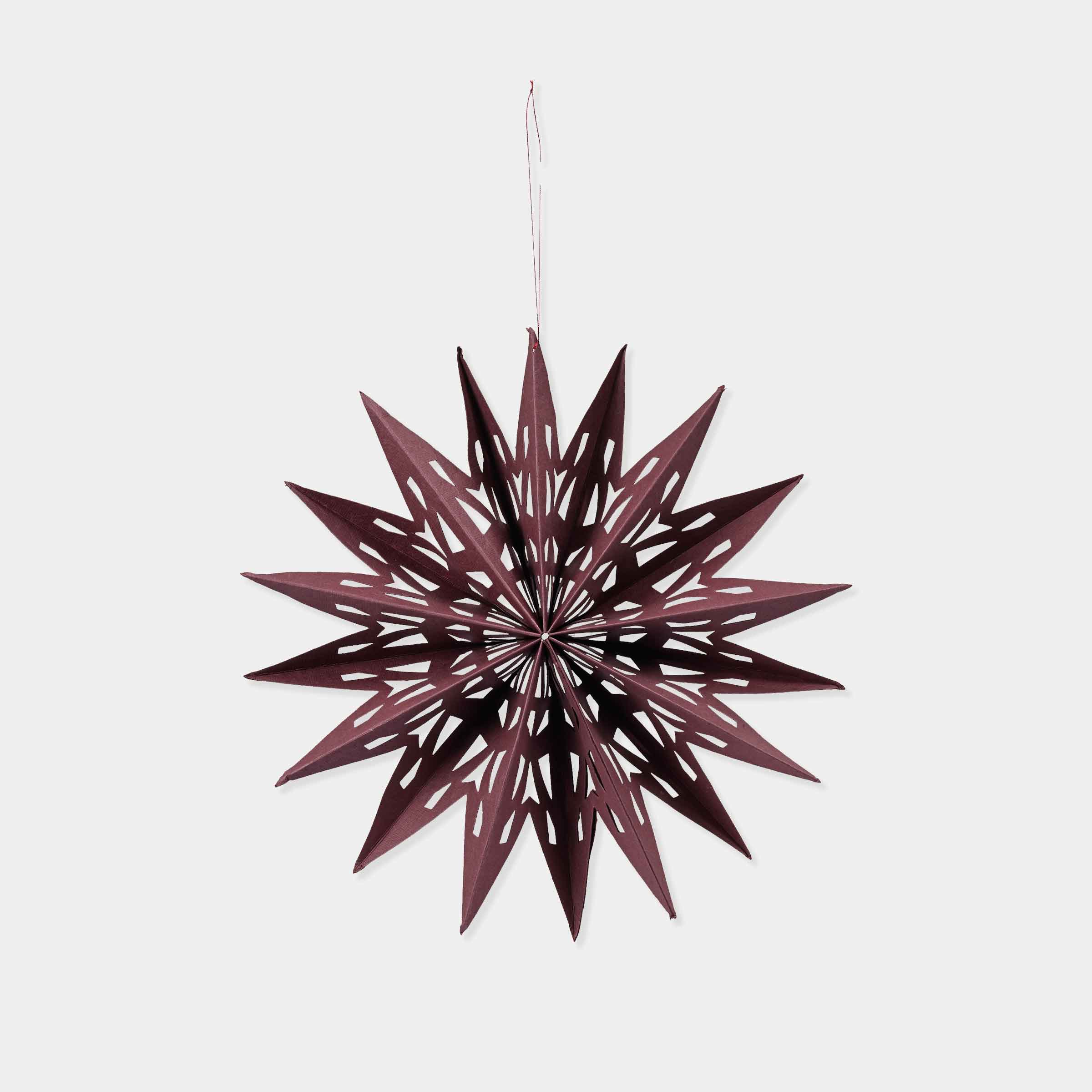 Maddox Cutout Christmas Star – Berry Red Paper Decoration