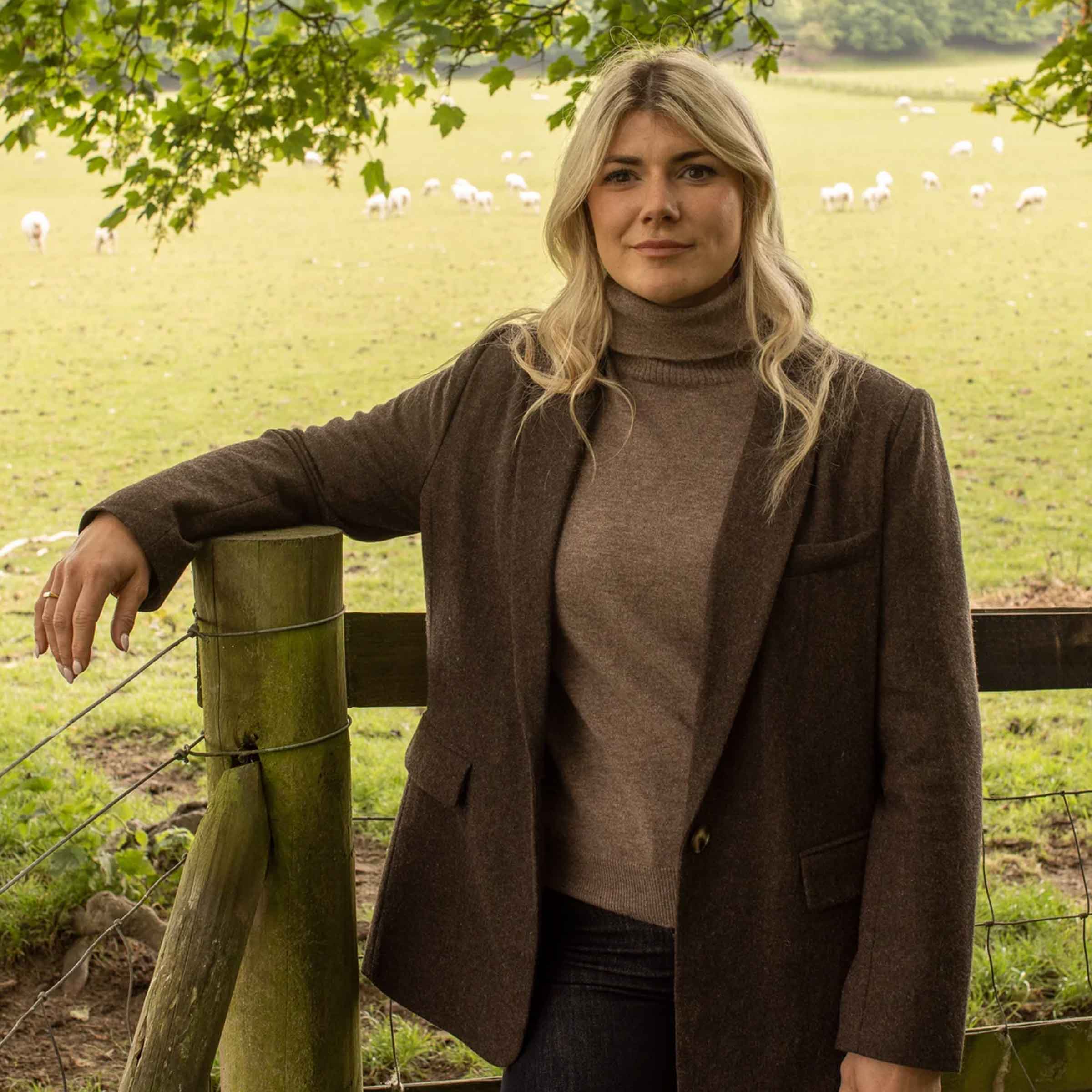 Martha Roll Neck Jumper | Dark Biscuit