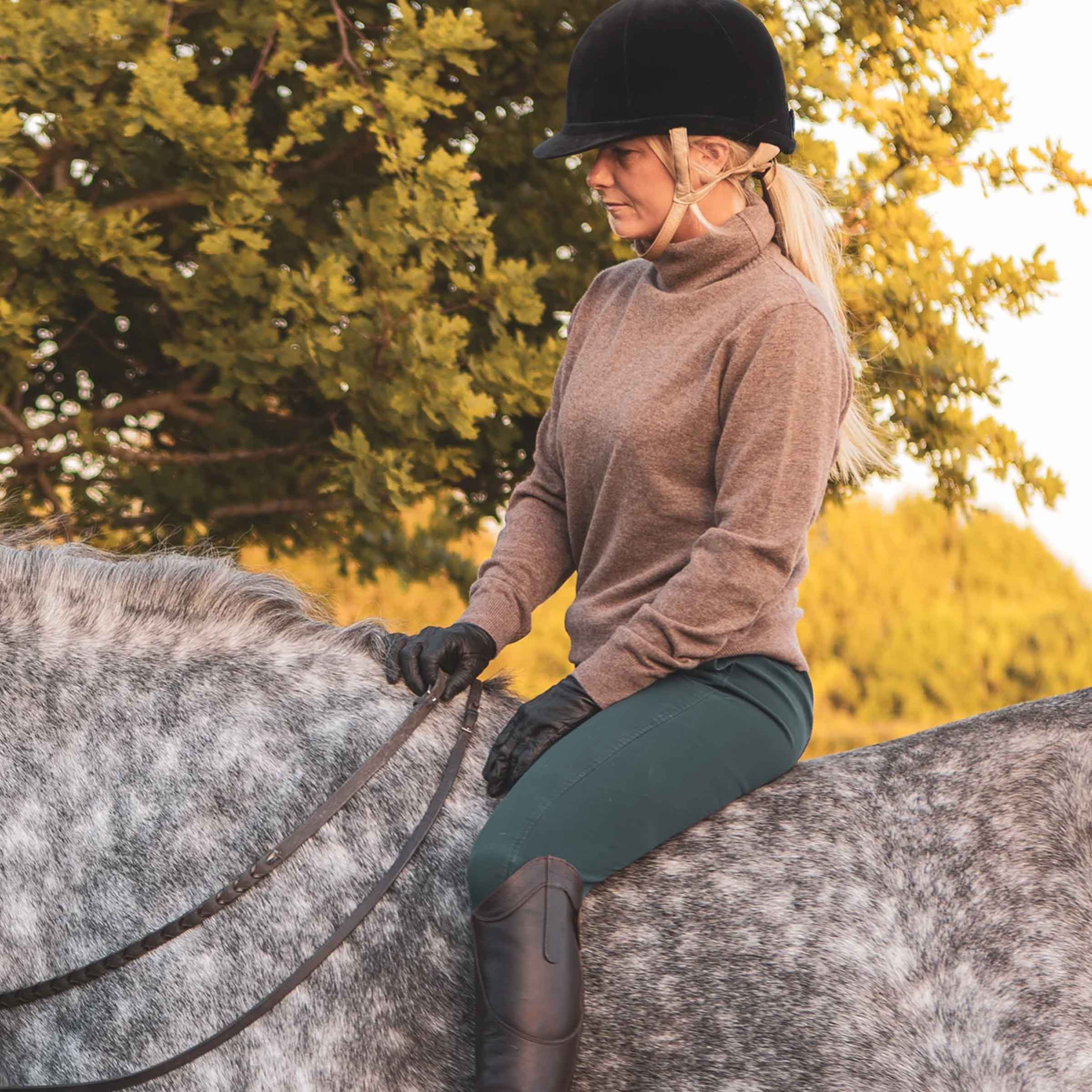 Martha Roll Neck Jumper | Dark Biscuit