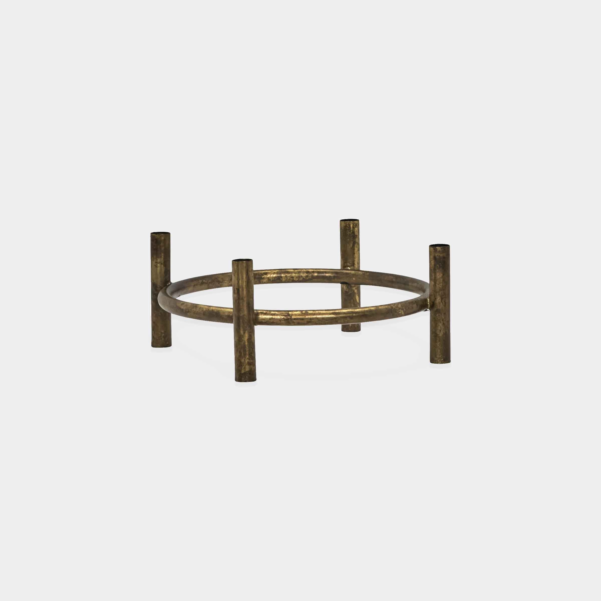 Maxi Advent Antique Brass Candle Holder