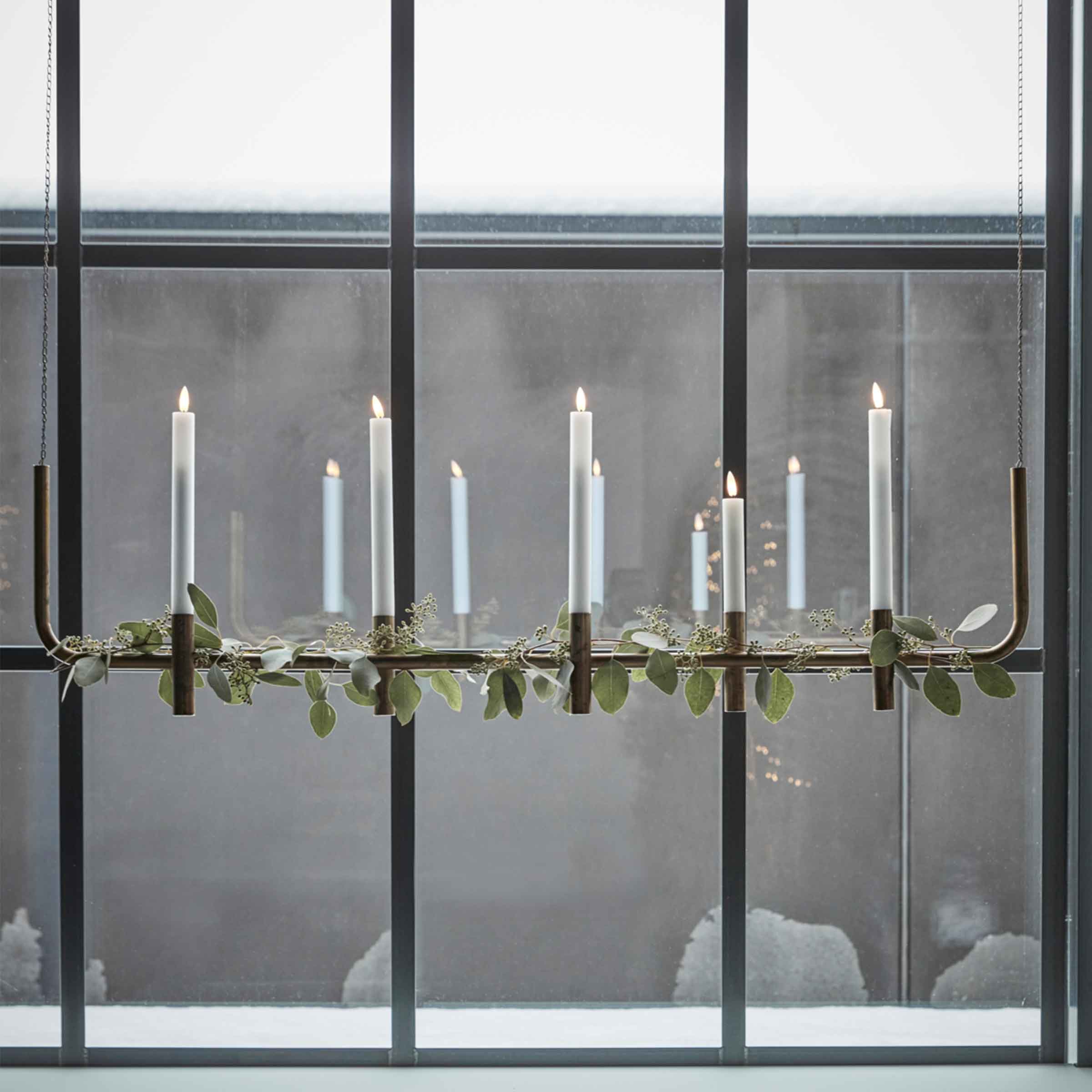 Maxi Hanging Antique Brass Candle Holder
