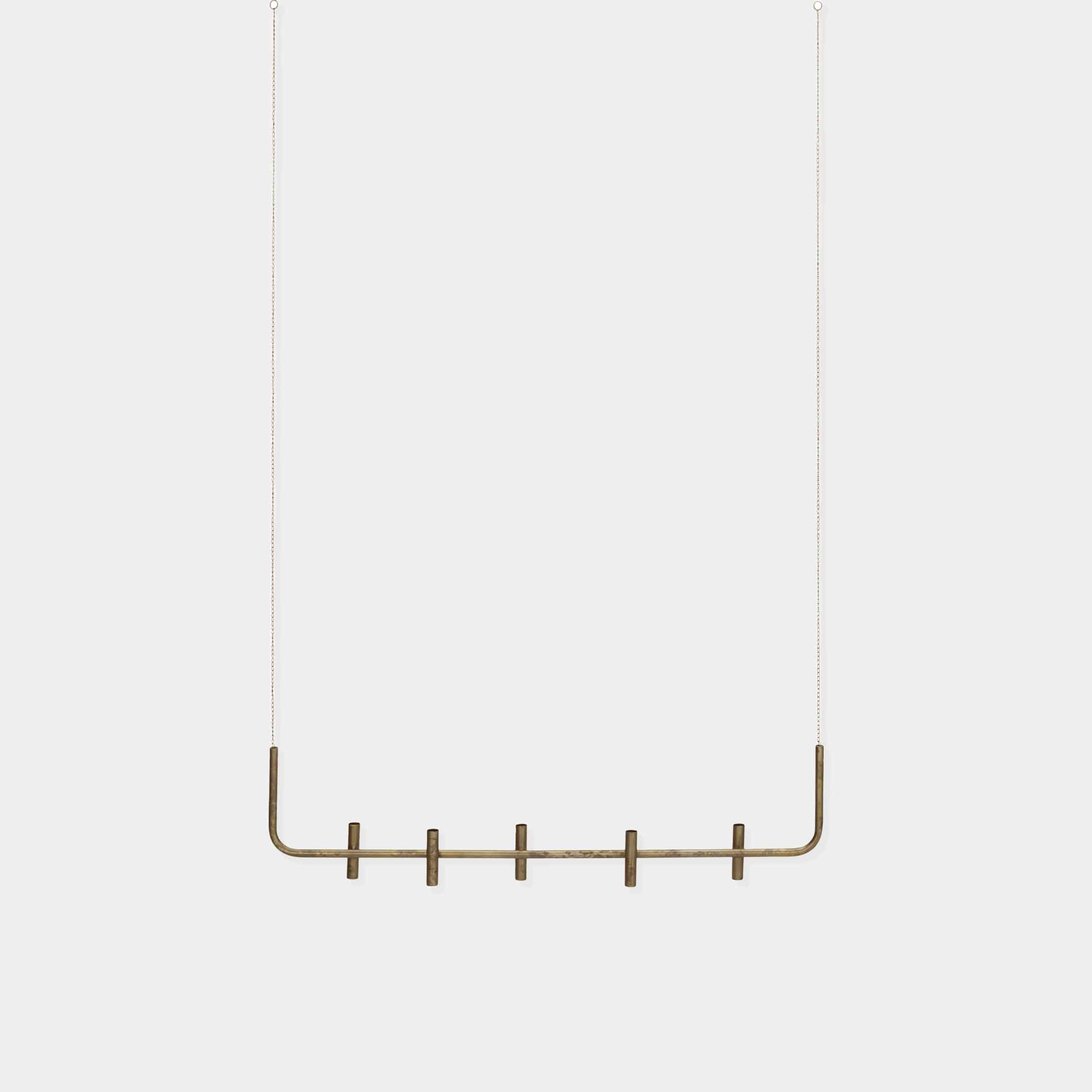 Maxi Hanging Antique Brass Candle Holder