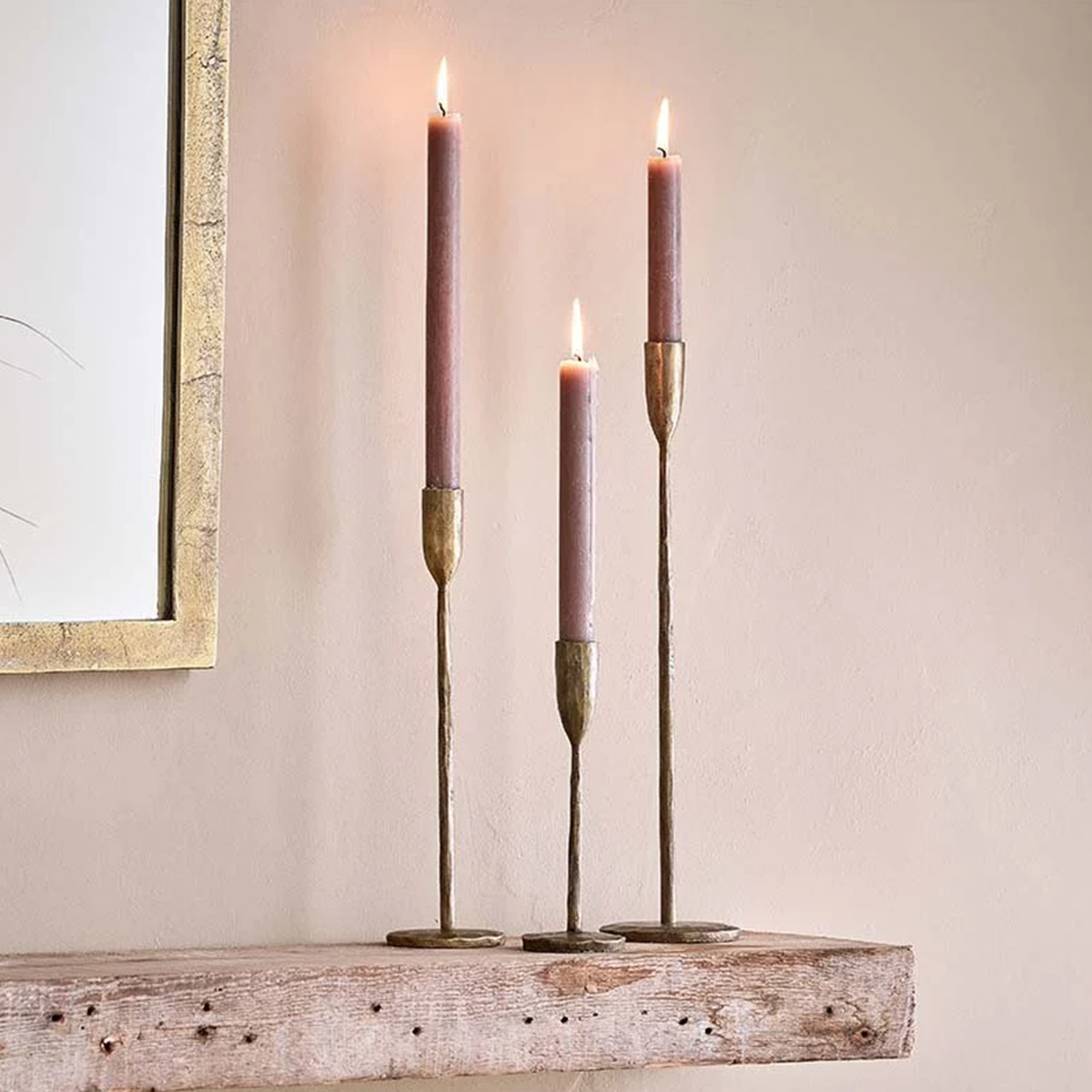 Mbata Antique Brass Candlestick