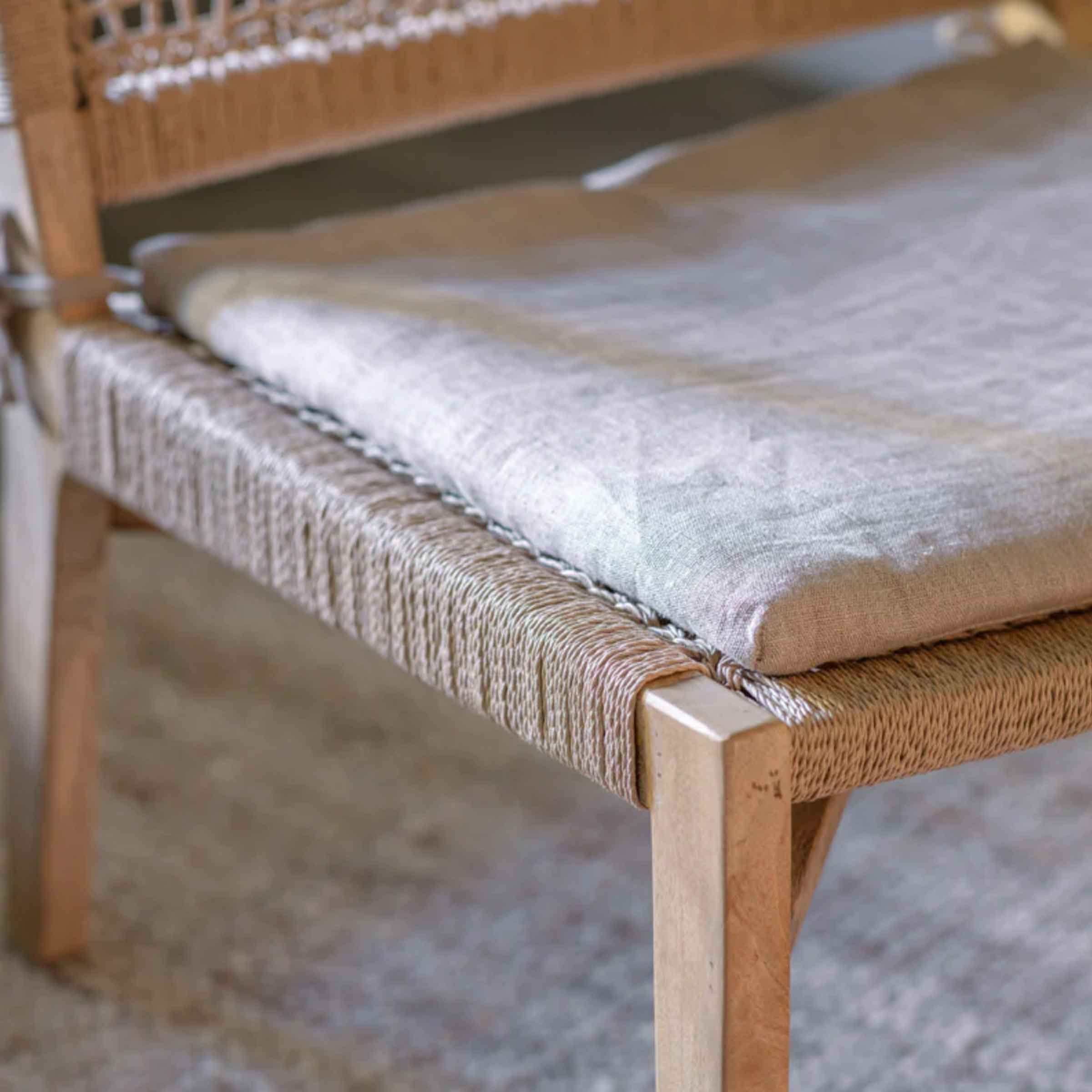 Melolo Mango Wood + Cord Occasional Chair