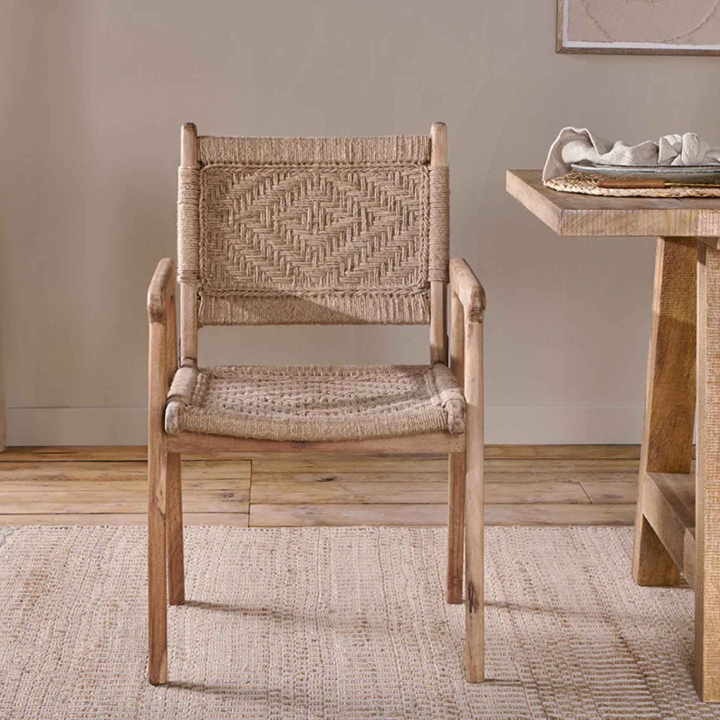 Melolo Woven Dining Chair | Natural