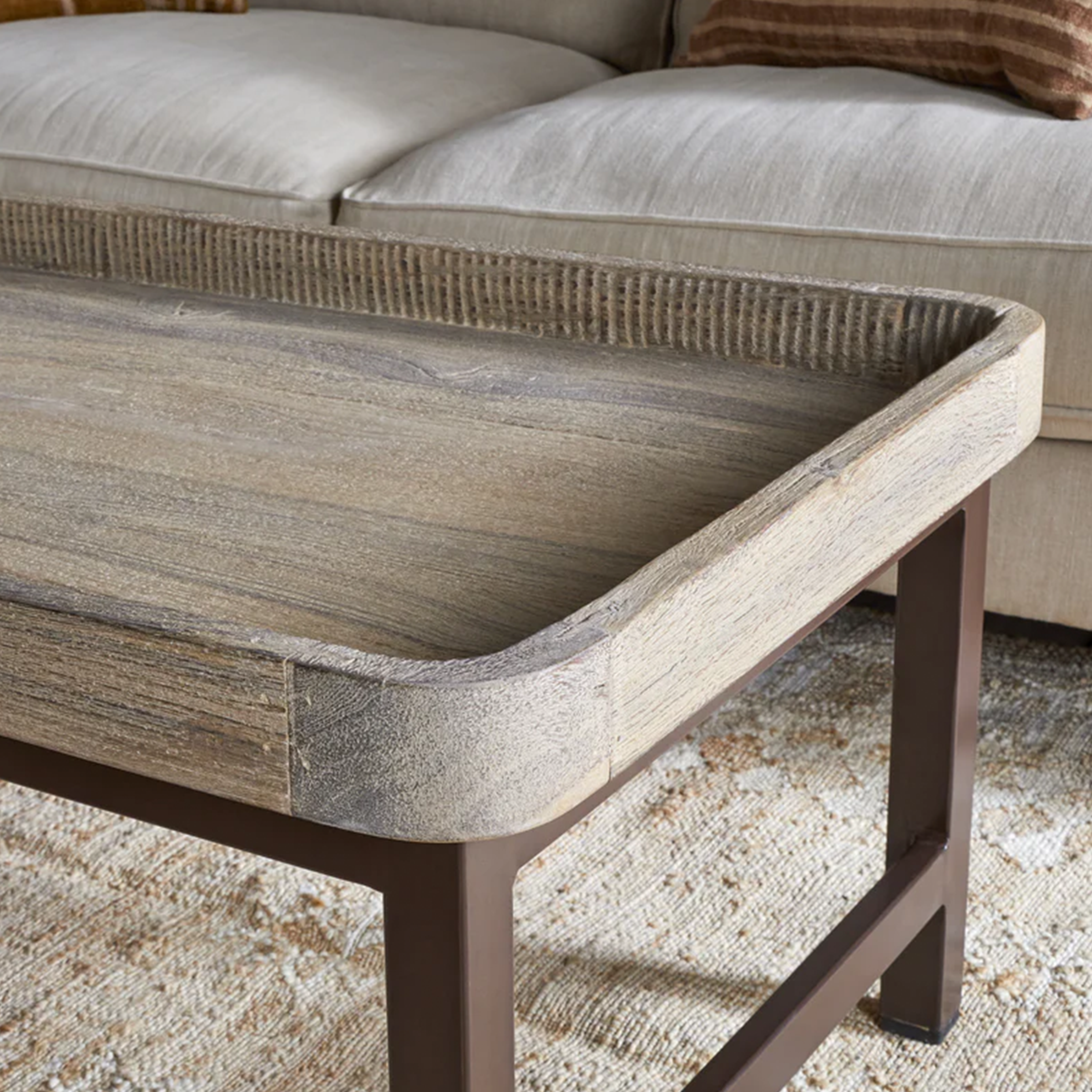 Bayah Reclaimed Wood & Iron Coffee Table