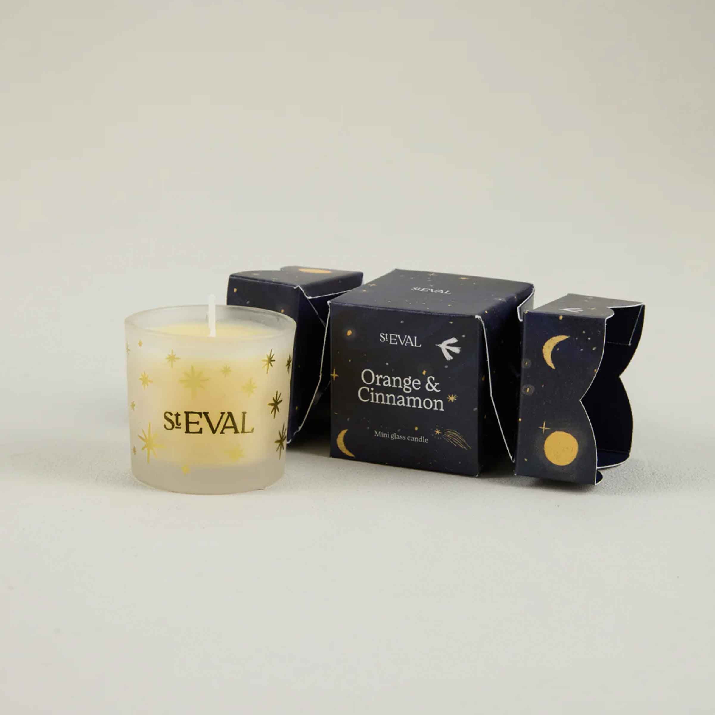 Orange & Cinnamon Christmas Cracker – Mini Candle Gift with Festive Scent