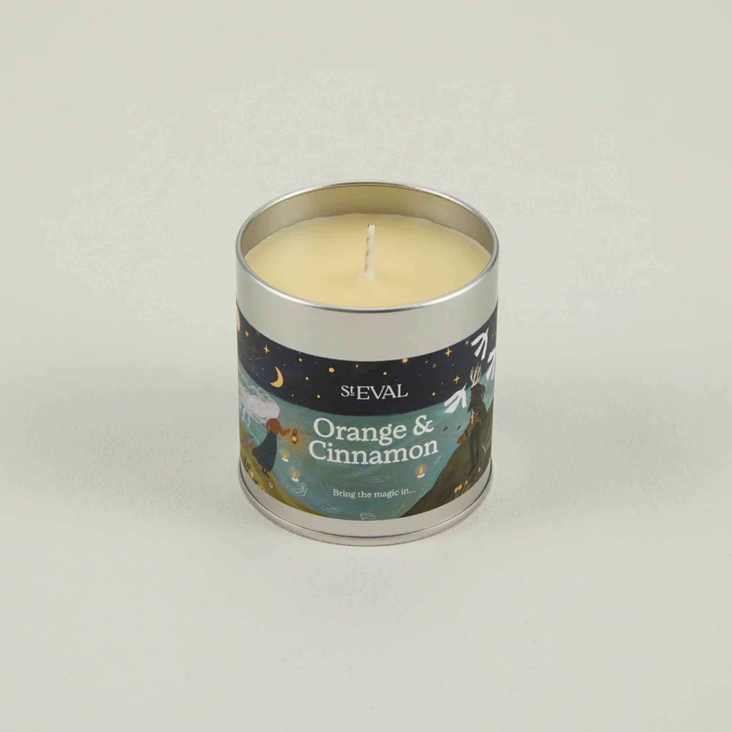 Orange & Cinnamon Scented Christmas Tin Candle