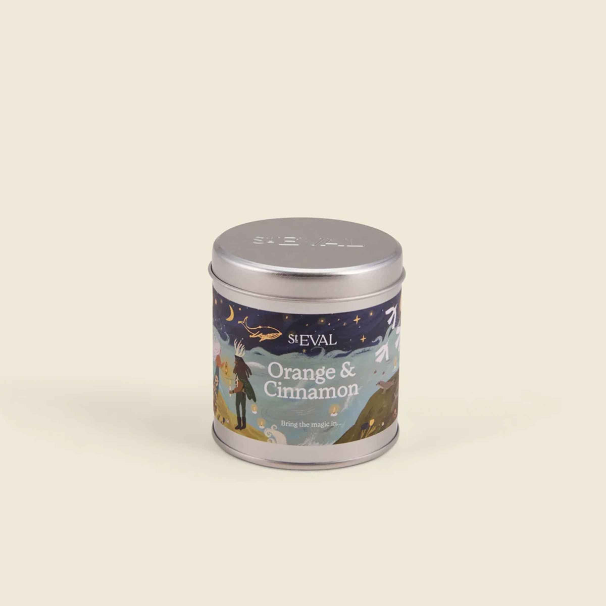 Orange & Cinnamon Scented Christmas Tin Candle