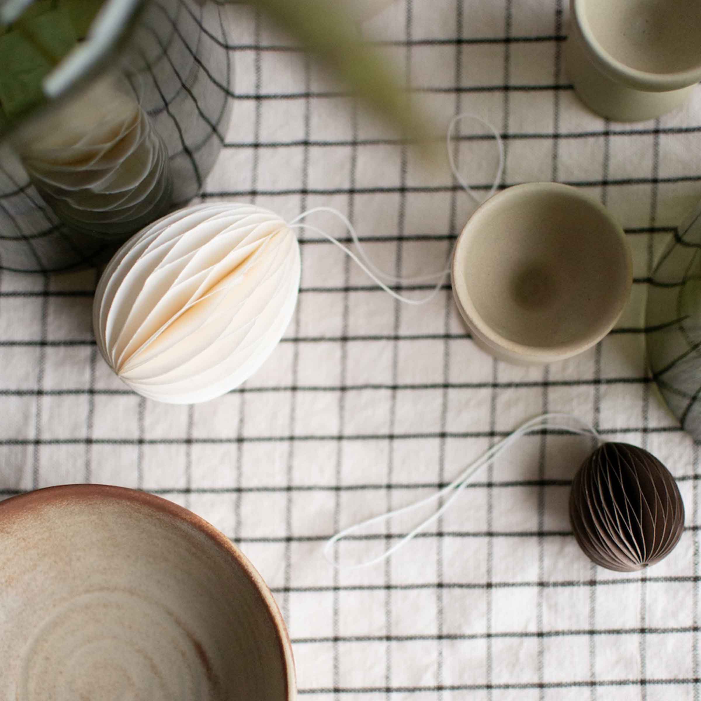 Paper Egg Decoration | Large | White