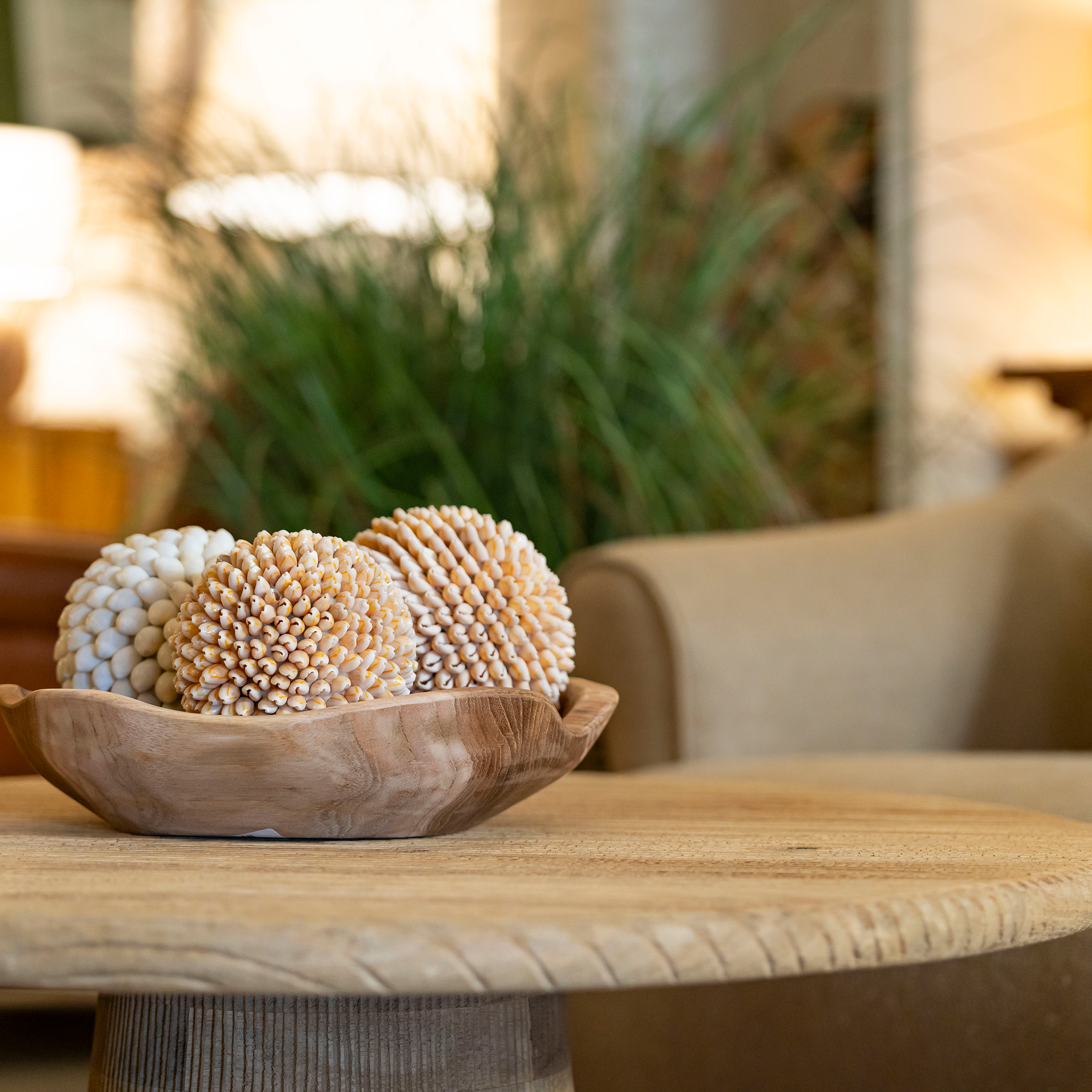 Pemalang Grooved Wood Coffee Table