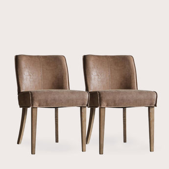 Pineda Dining Chairs (Pair) - Brown