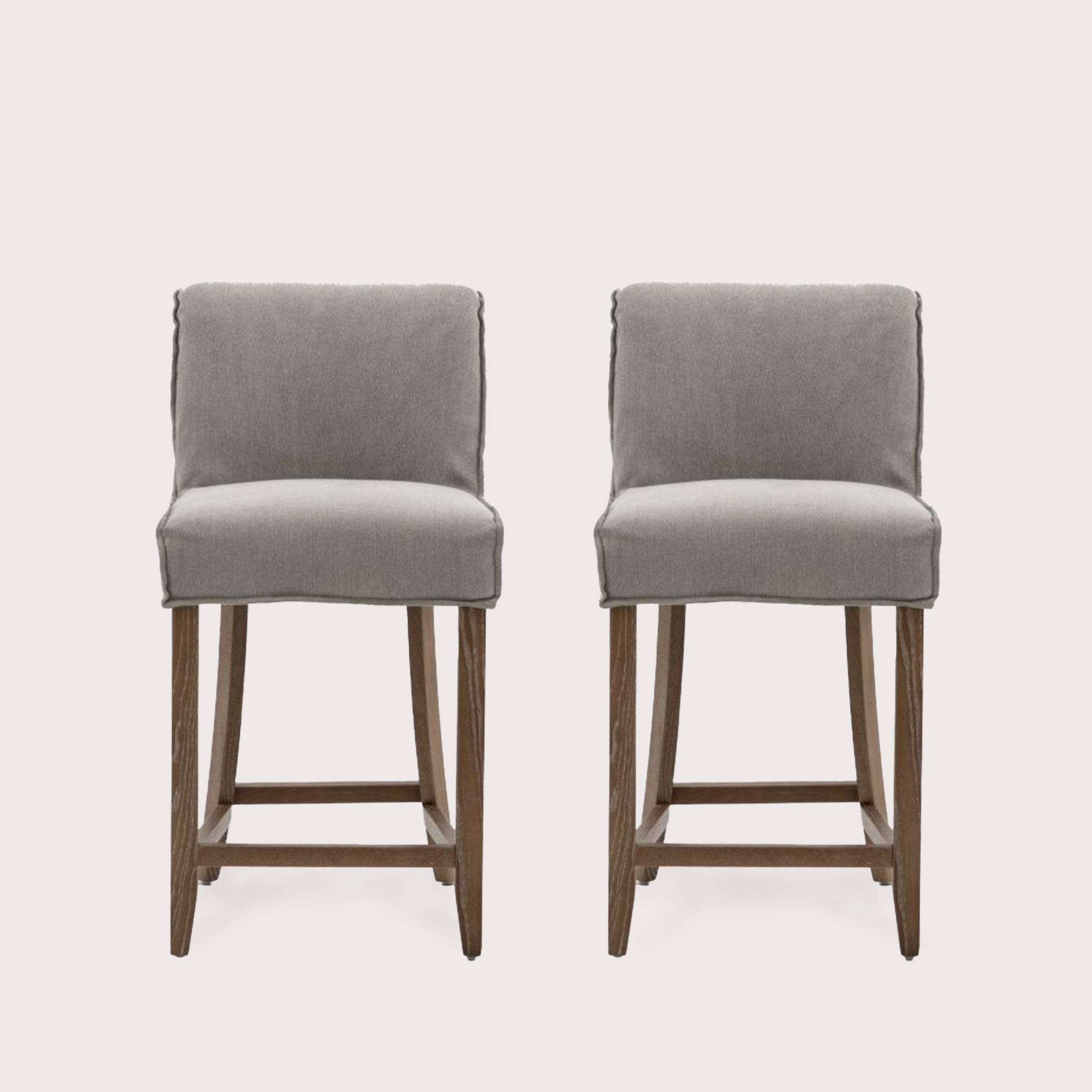 Pineda Kitchen Stools (Pair) - Taupe