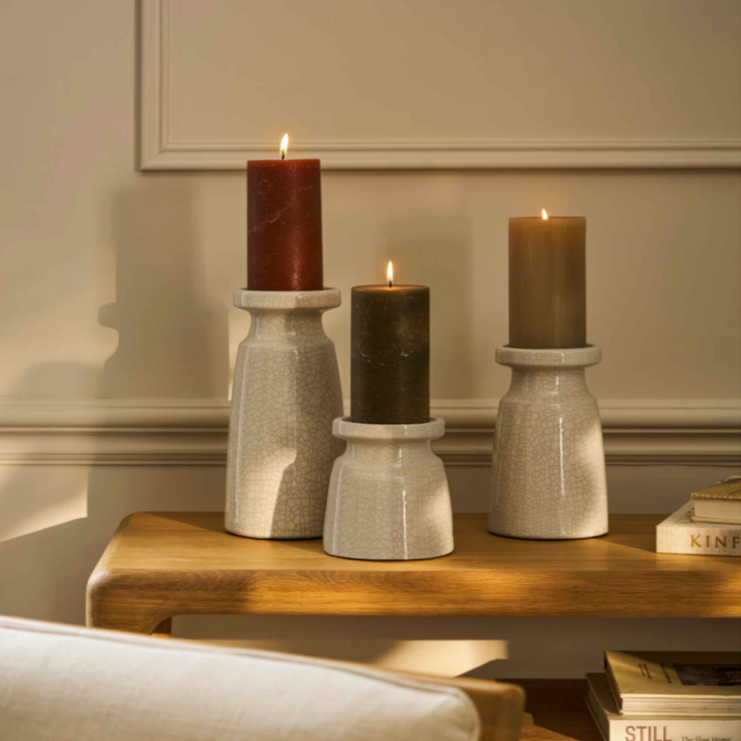 Ravello Candle Holder White | Medium