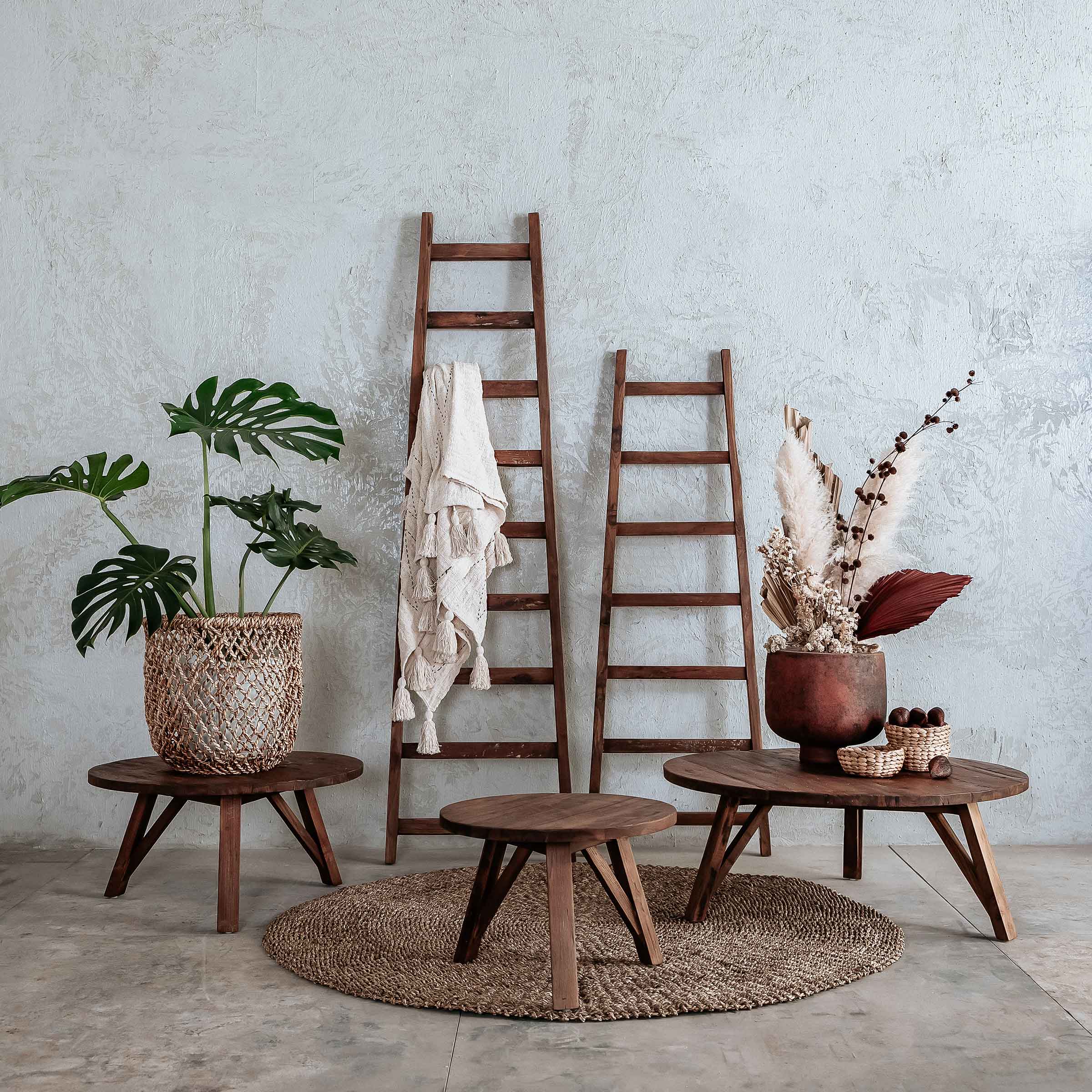 Reclaimed Teak Towel Ladder | Natural