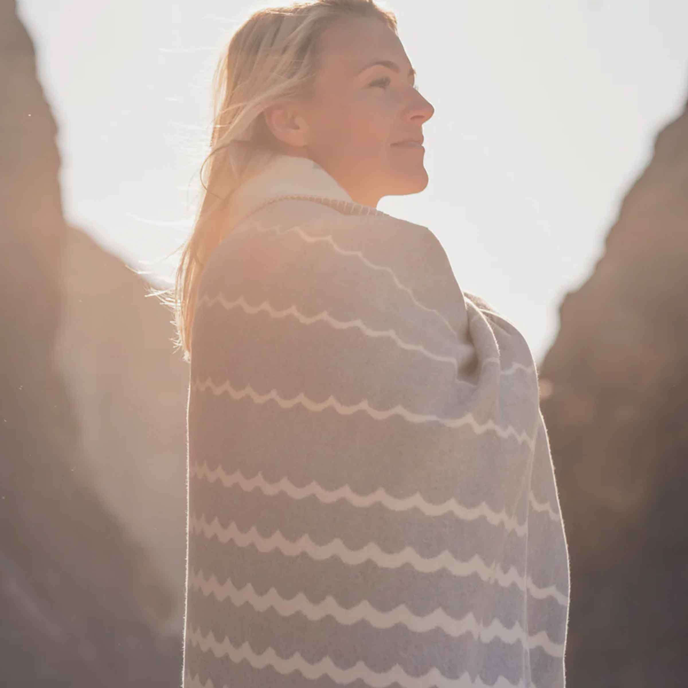 Recycled Cotton Blanket | Grey Swell