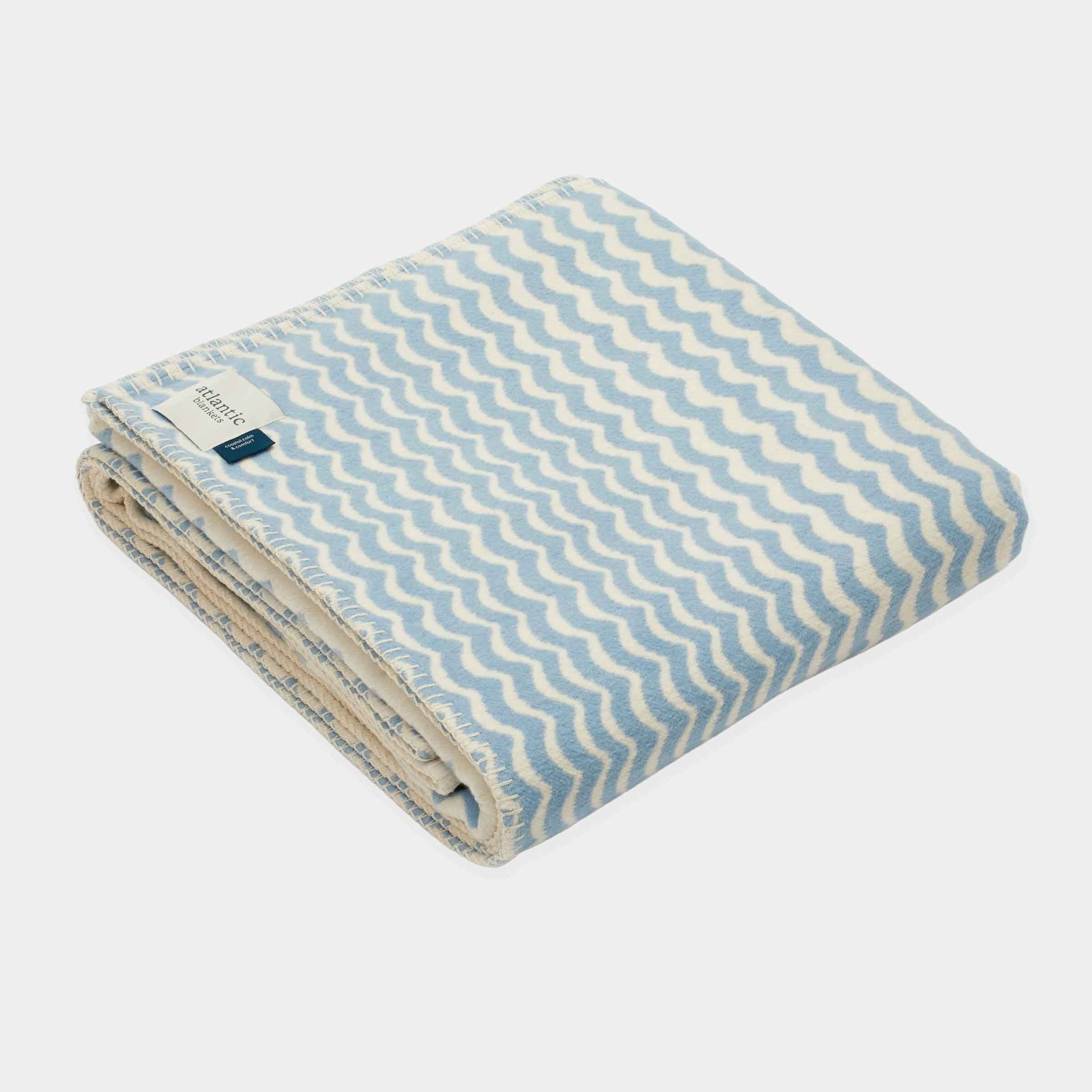 Recycled Cotton Blanket | Powder Blue Swell | Large