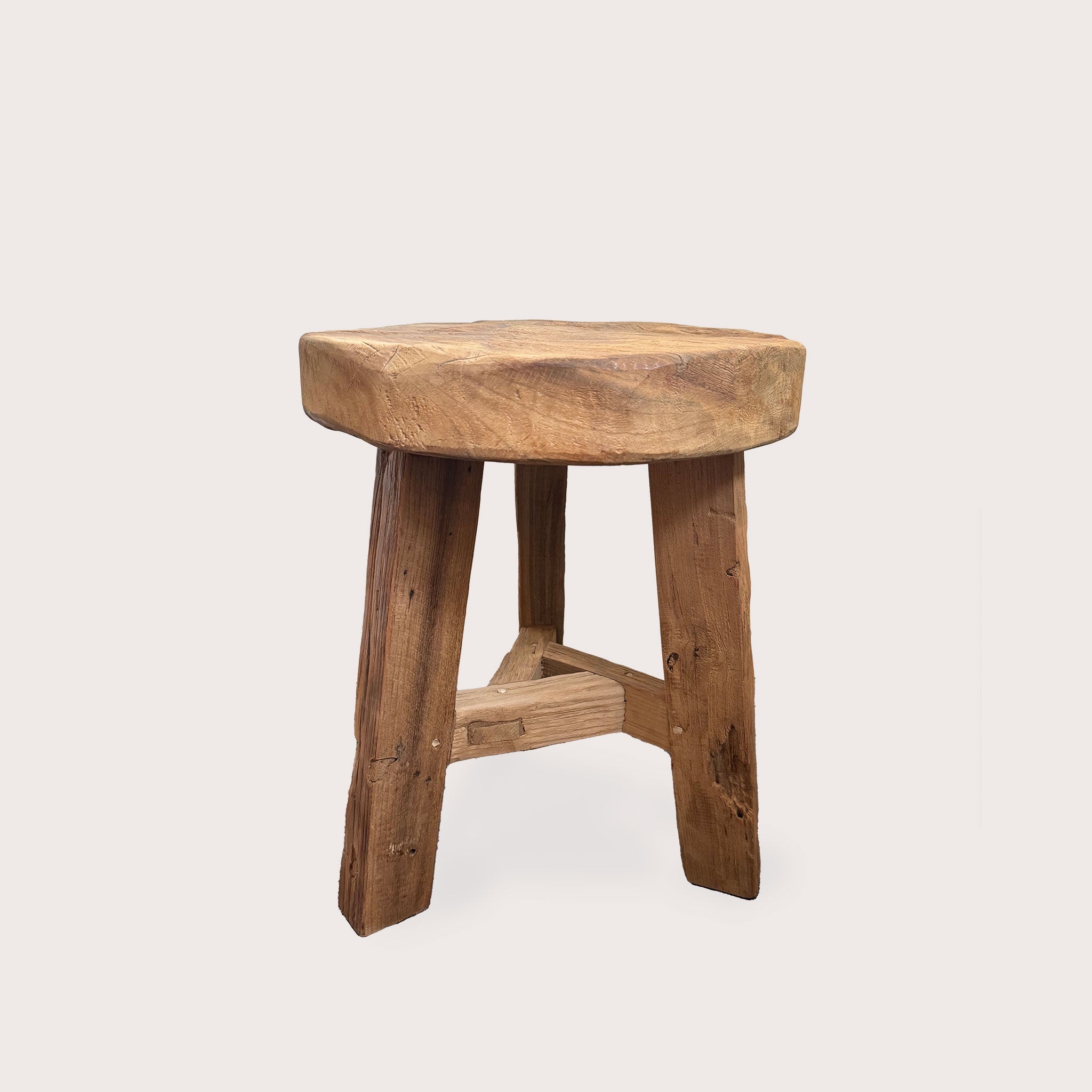 MAT Rustic Teak Round Stool