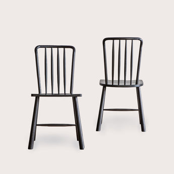 Sakra Dining Chairs (Pair) - Black