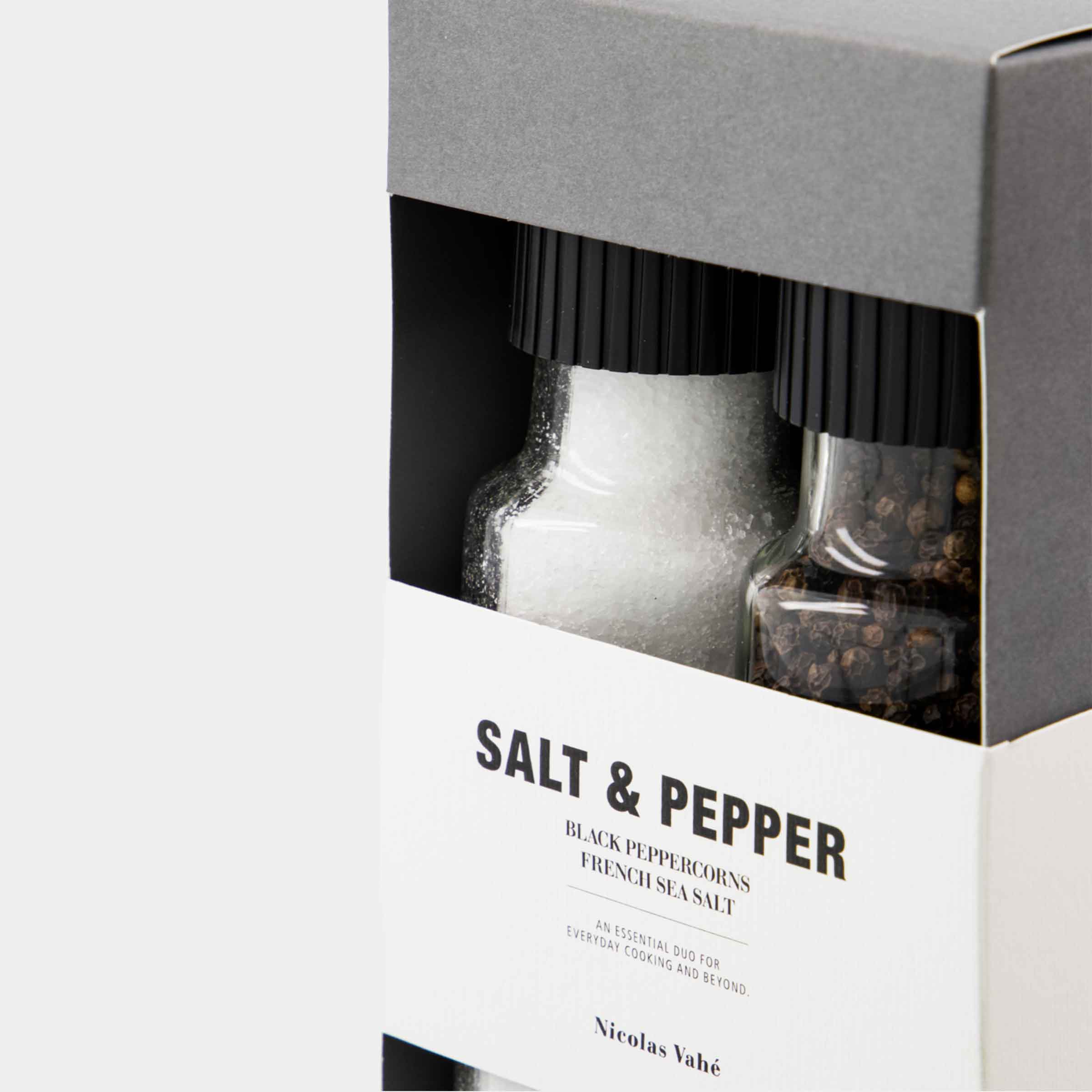 Salt & Pepper Gift Box – French Sea Salt & Black Peppercorns