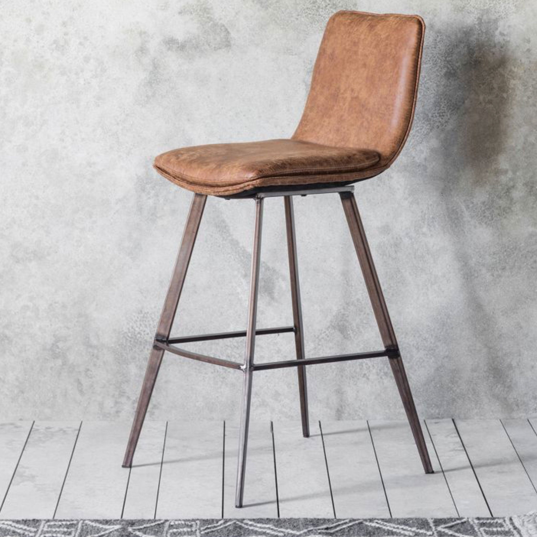 Sanur Bar Stool (Pair) - Brown
