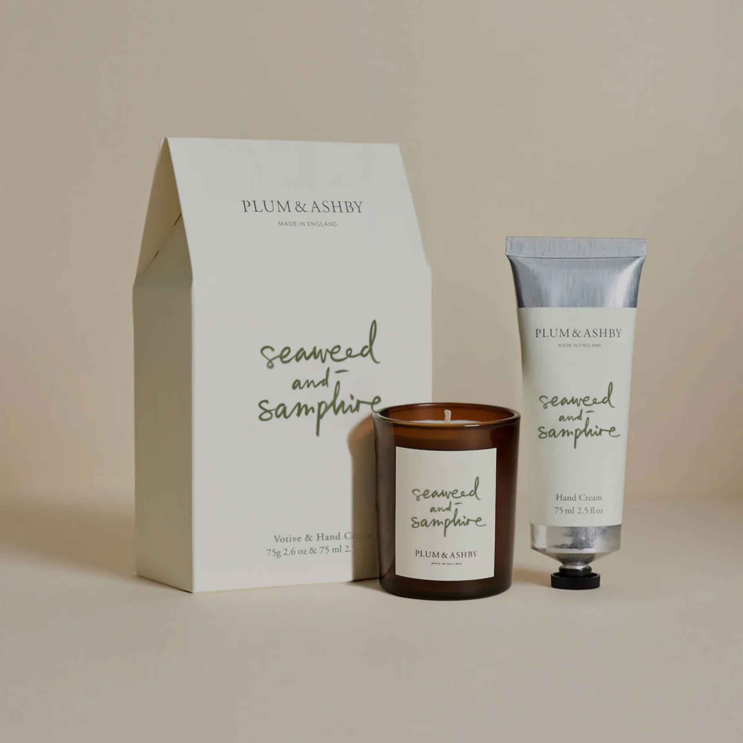 Seaweed & Samphire Votive & Hand Cream Duo Gift Set