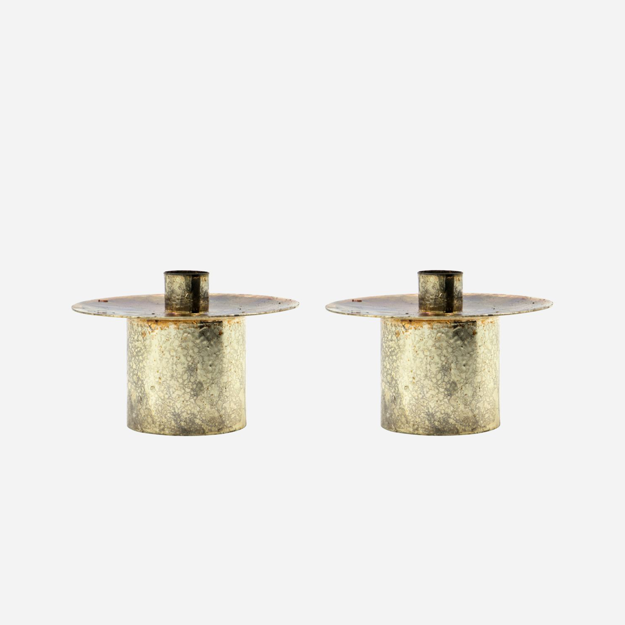 Simb Antique Metallic Candle Holder | Large