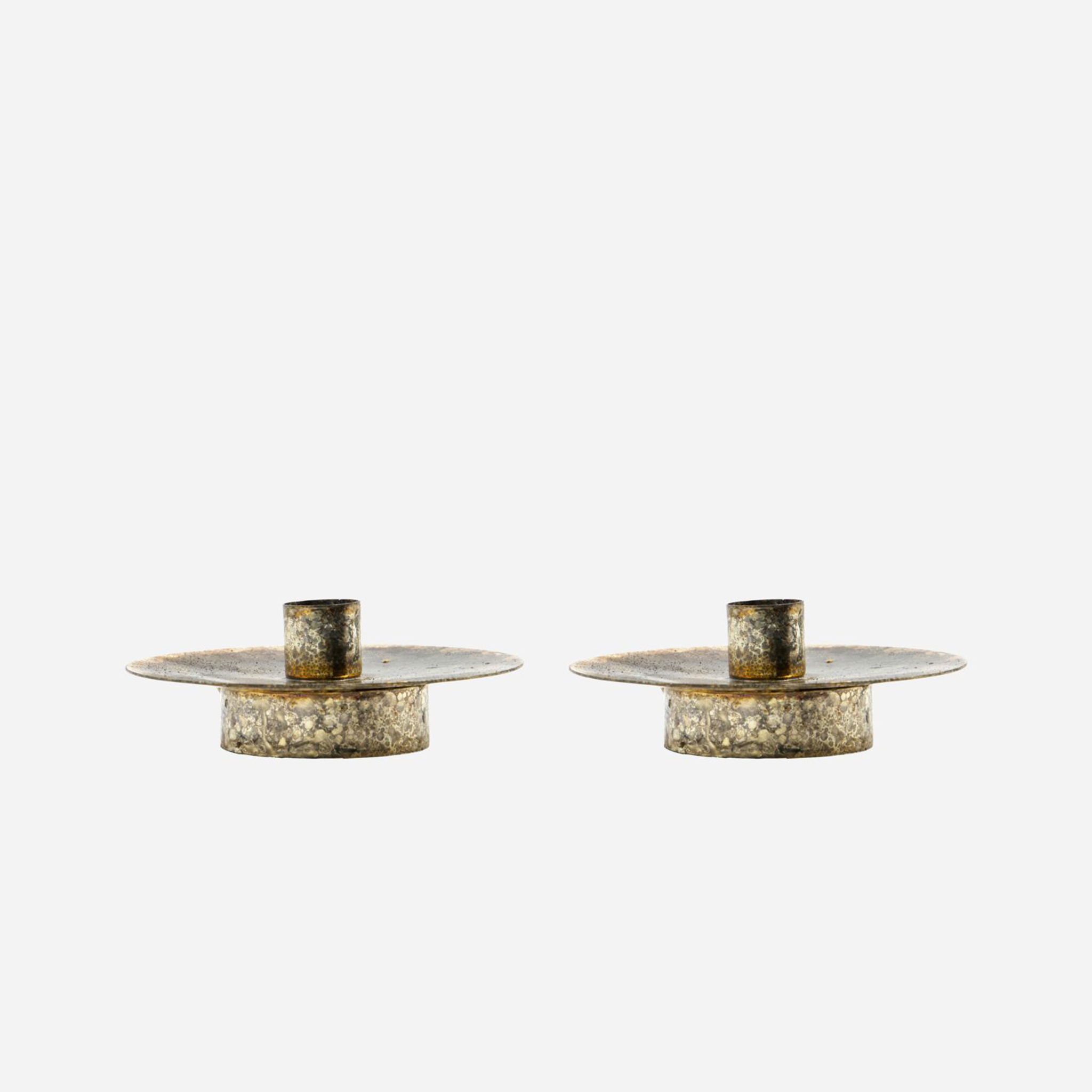 Simb Antique Metallic Candle Holder | Small