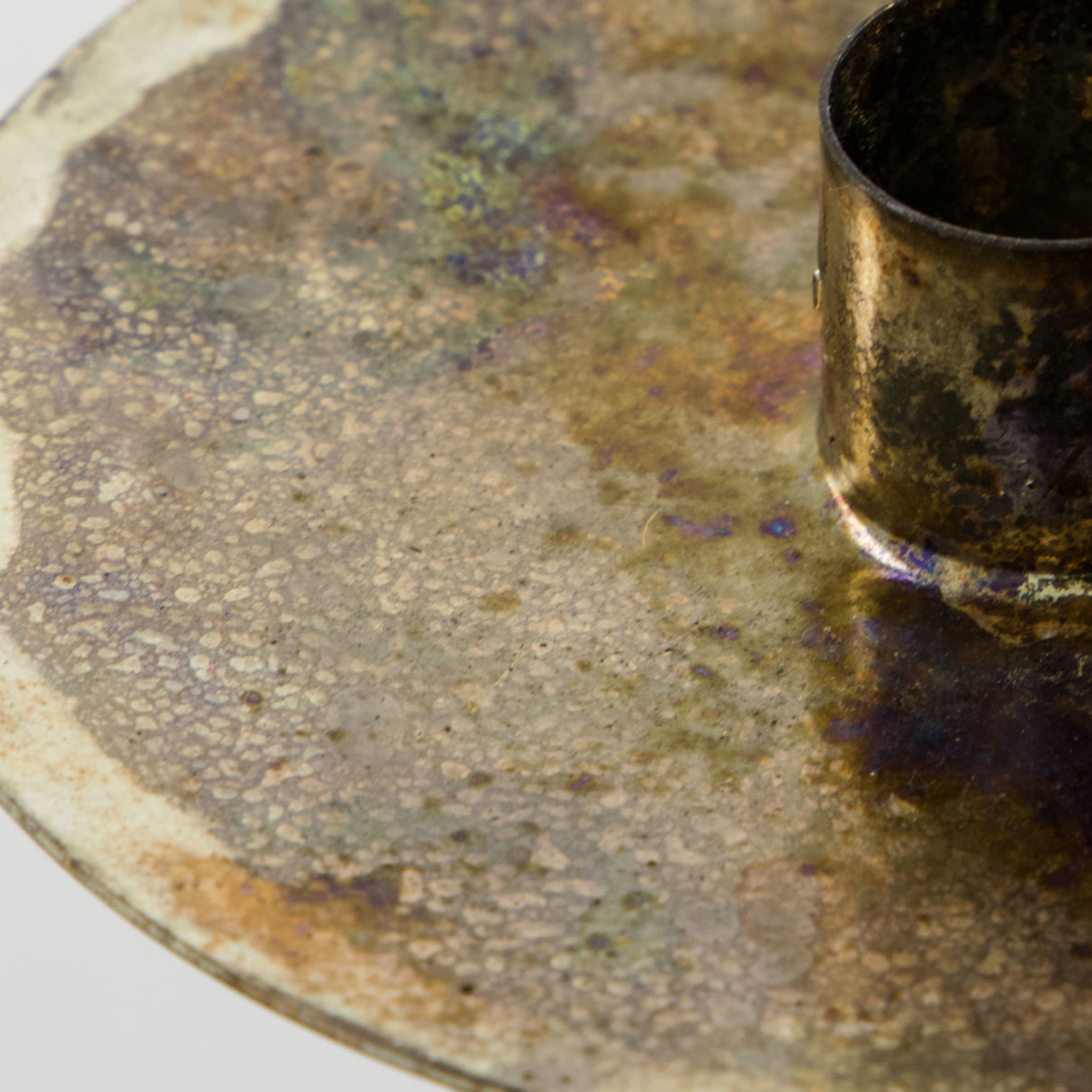 Simb Antique Metallic Candle Holder | Small